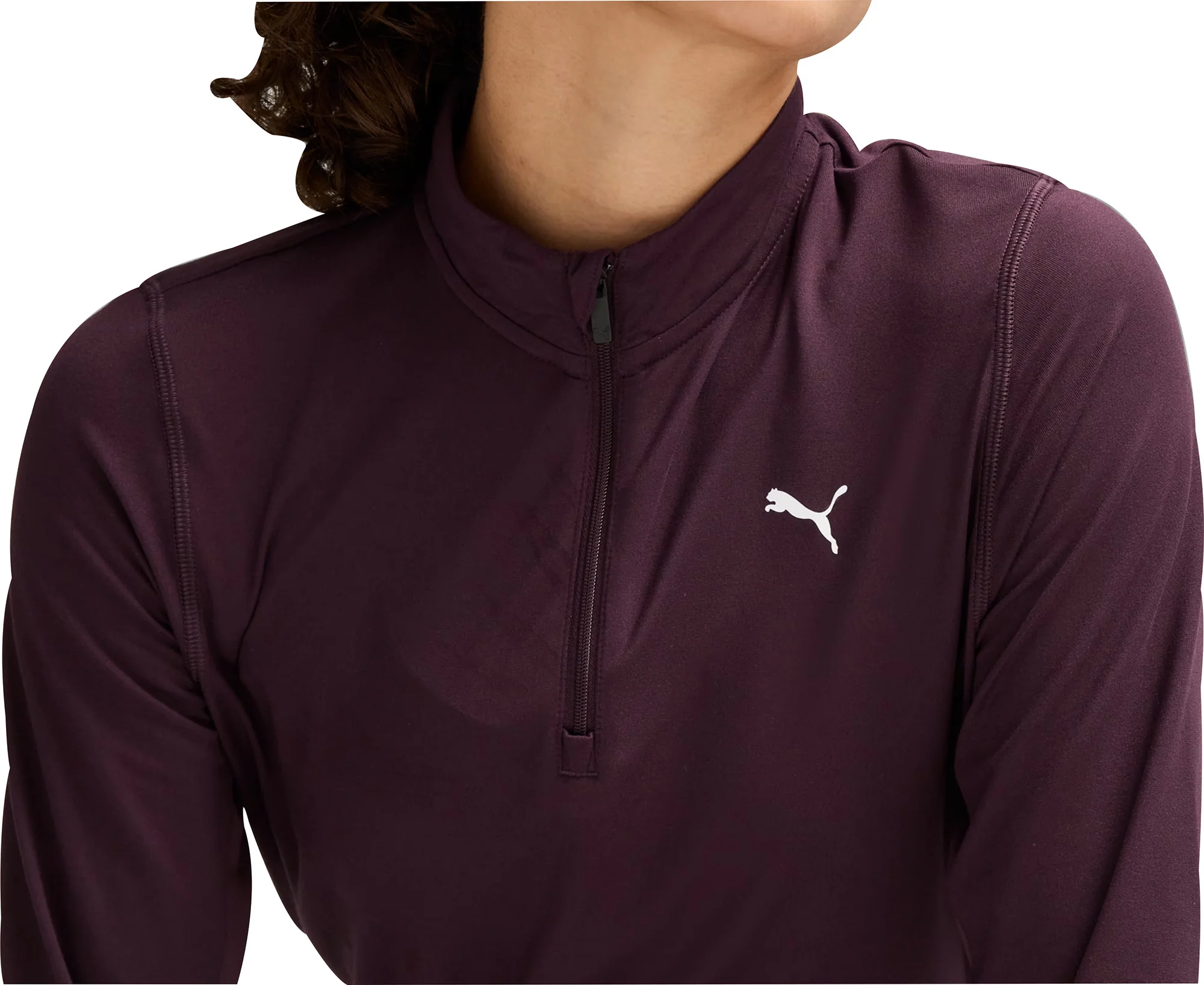 Puma Favourite Half Zip Long Sleeve Womens Running Top - Purple - Image 4