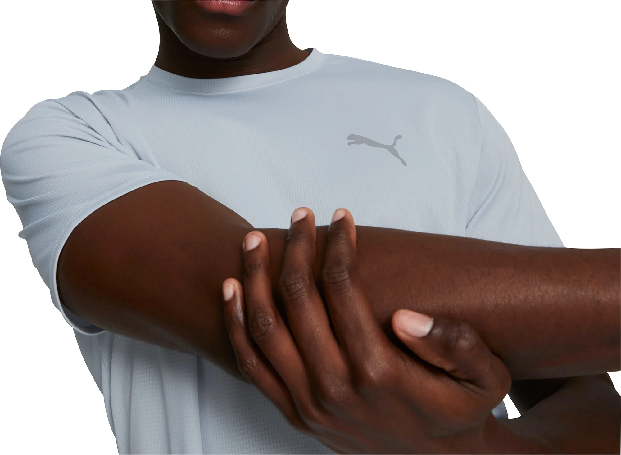 Puma Favourite Short Sleeve Mens Running Top - Grey - Image 4