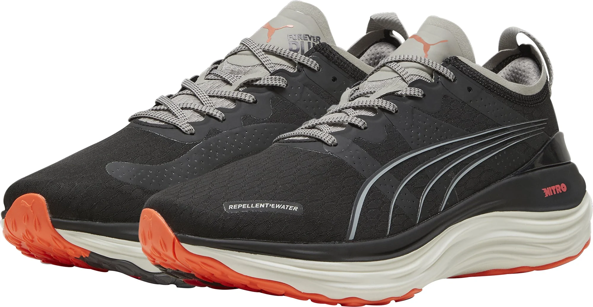 Puma ForeverRun Nitro WTR Mens Running Shoes - Black - Image 5