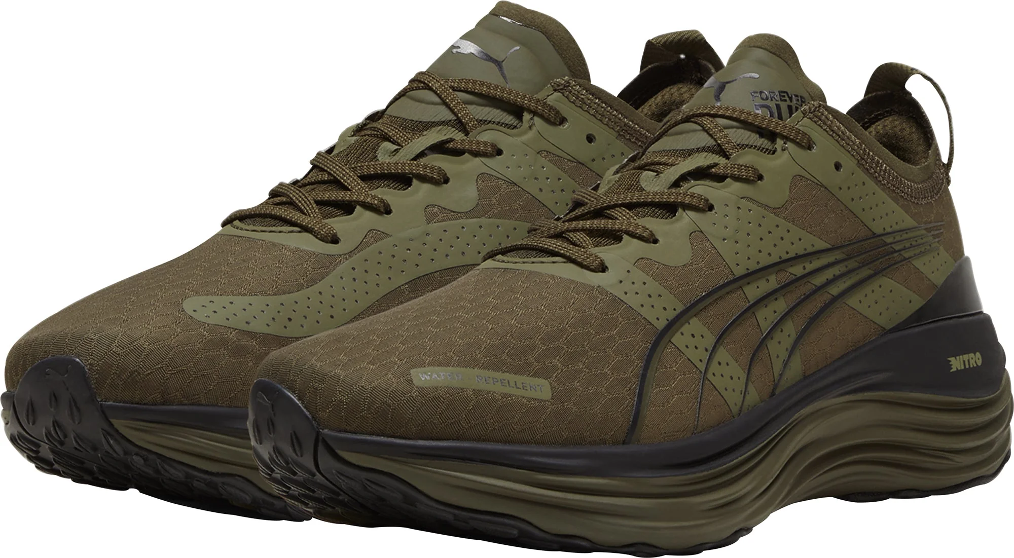 Puma ForeverRun Nitro WTR Mens Running Shoes - Green - Image 5