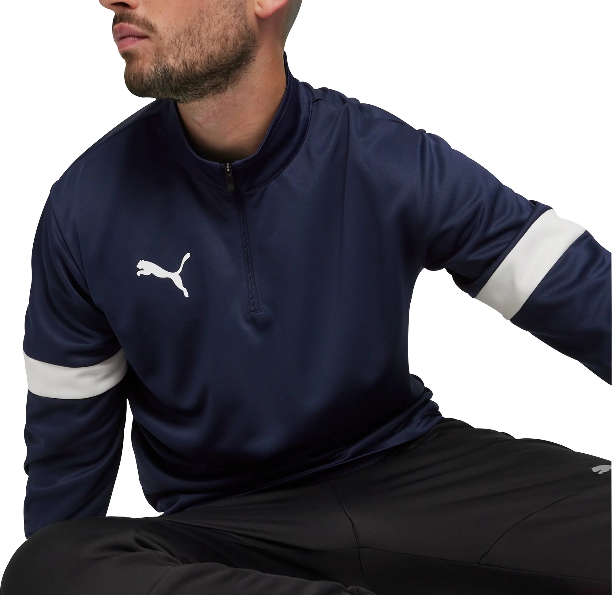 Puma IndividualRise Half Zip Long Sleeve Mens Training Top - Blue - Image 4