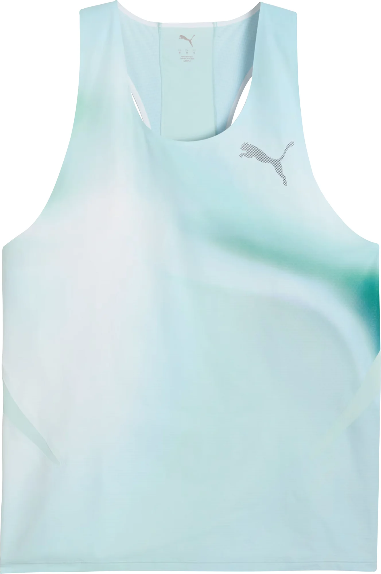 Puma LightSpeed UltraWeave Graphic Mens Running Vest - Green - Image 3