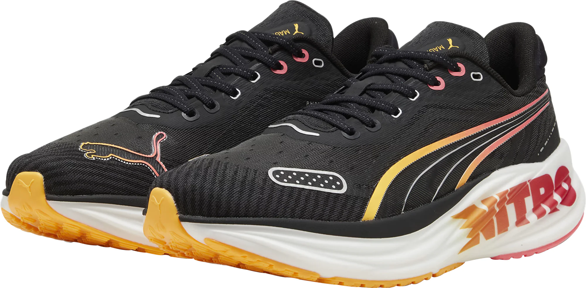 Puma Magnify Nitro 2 Tech Mens Running Shoes - Black - Image 5