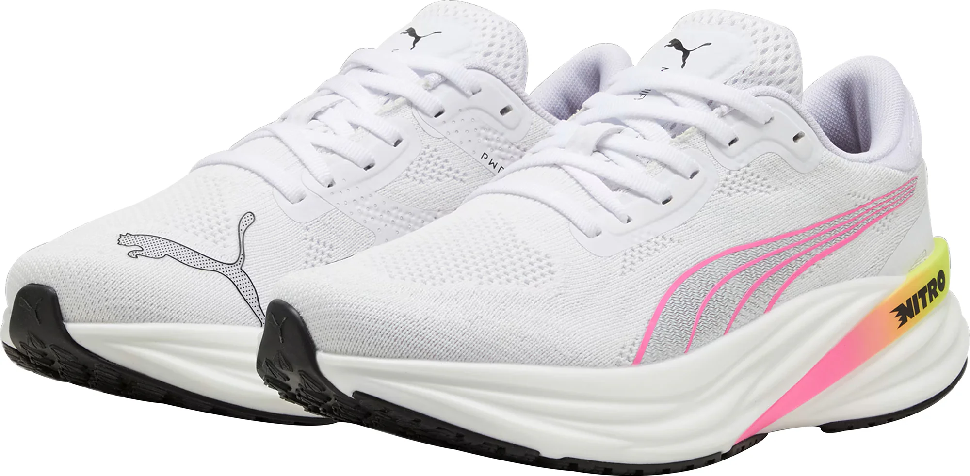 Puma Magnify Nitro 2 Womens Running Shoes - White - Image 5
