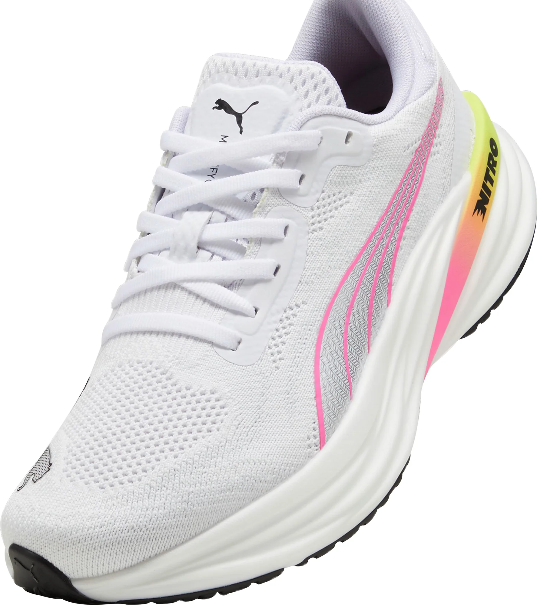 Puma Magnify Nitro 2 Womens Running Shoes - White - Image 7