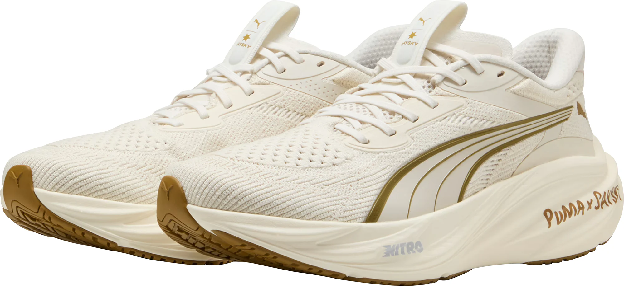Puma Magnify Nitro 3 X SAYSKY Mens Running Shoes - Cream - Image 5