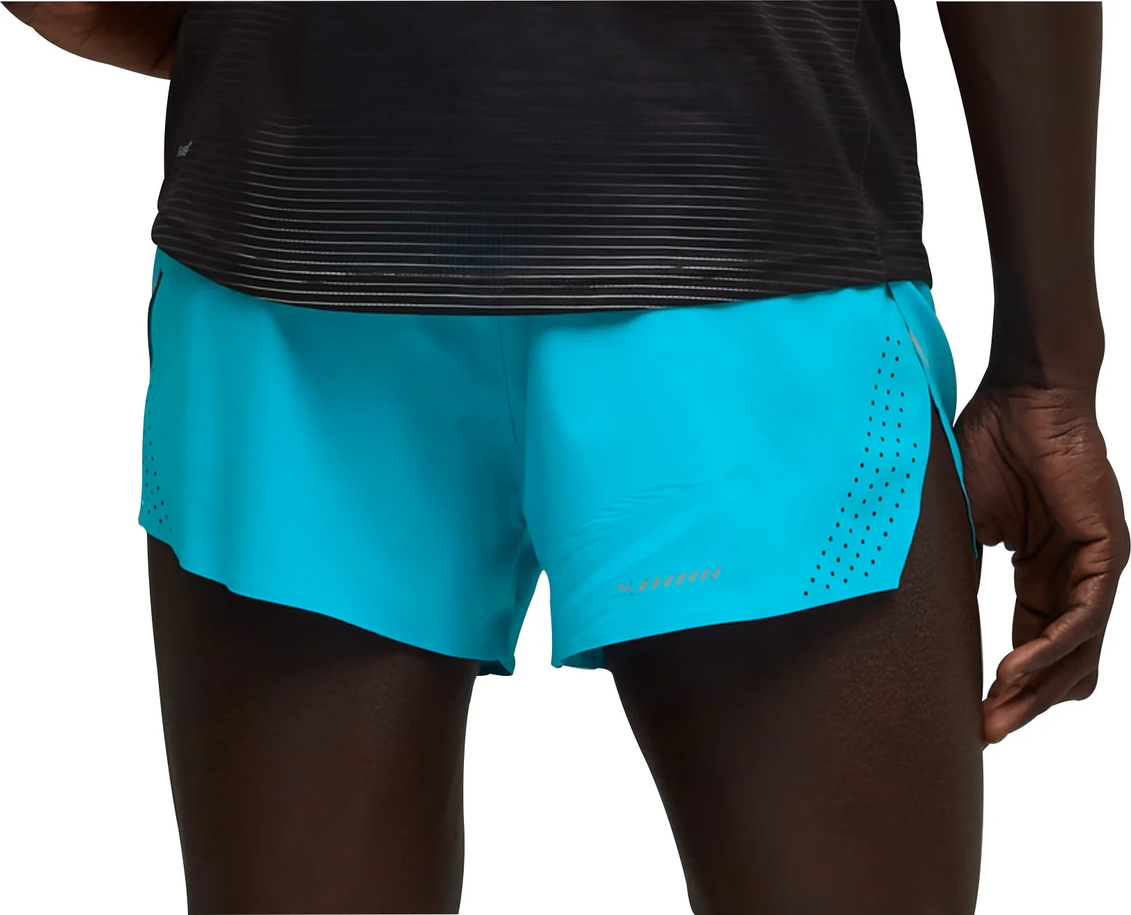 Puma Raceday Ultraweave 3 Inch Split Mens Running Shorts - Blue - Image 2