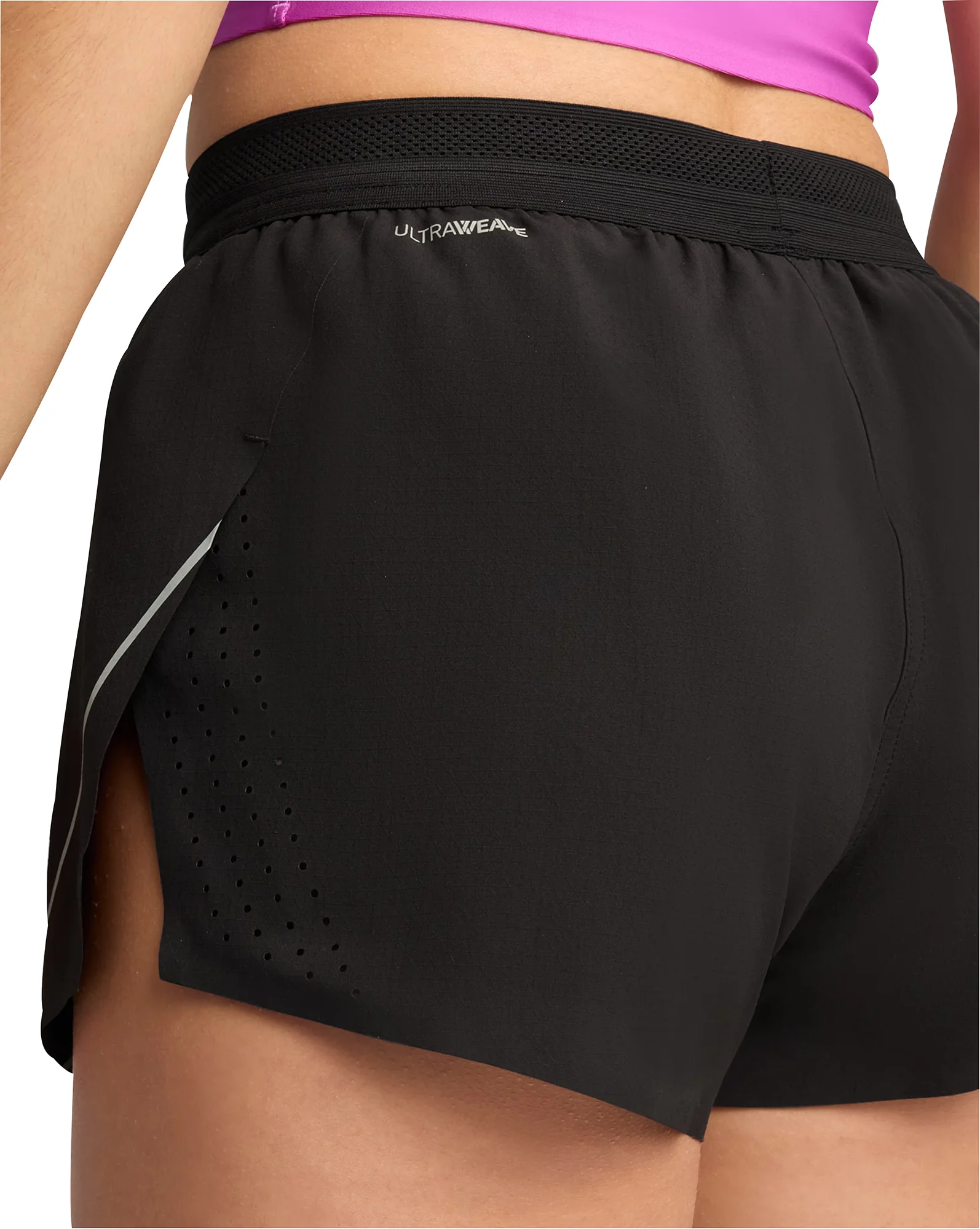 Puma Raceday UltraWeave 3 Inch Womens Split Running Shorts - Black - Image 4