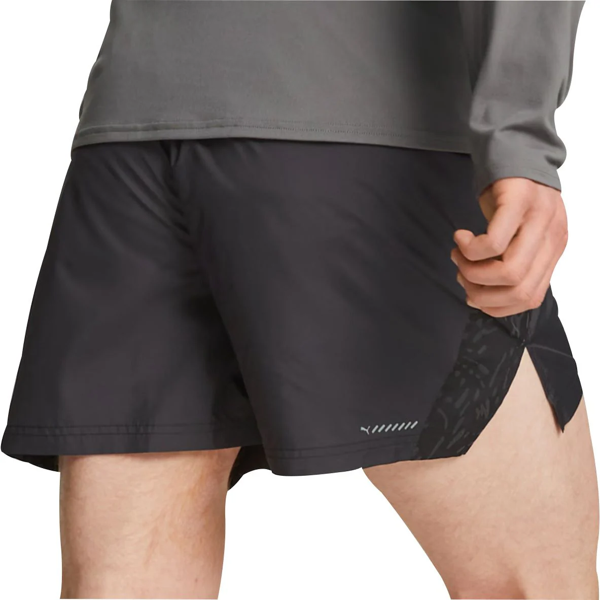 Puma Run 5 Inch Mens Running Shorts - Black - Image 2