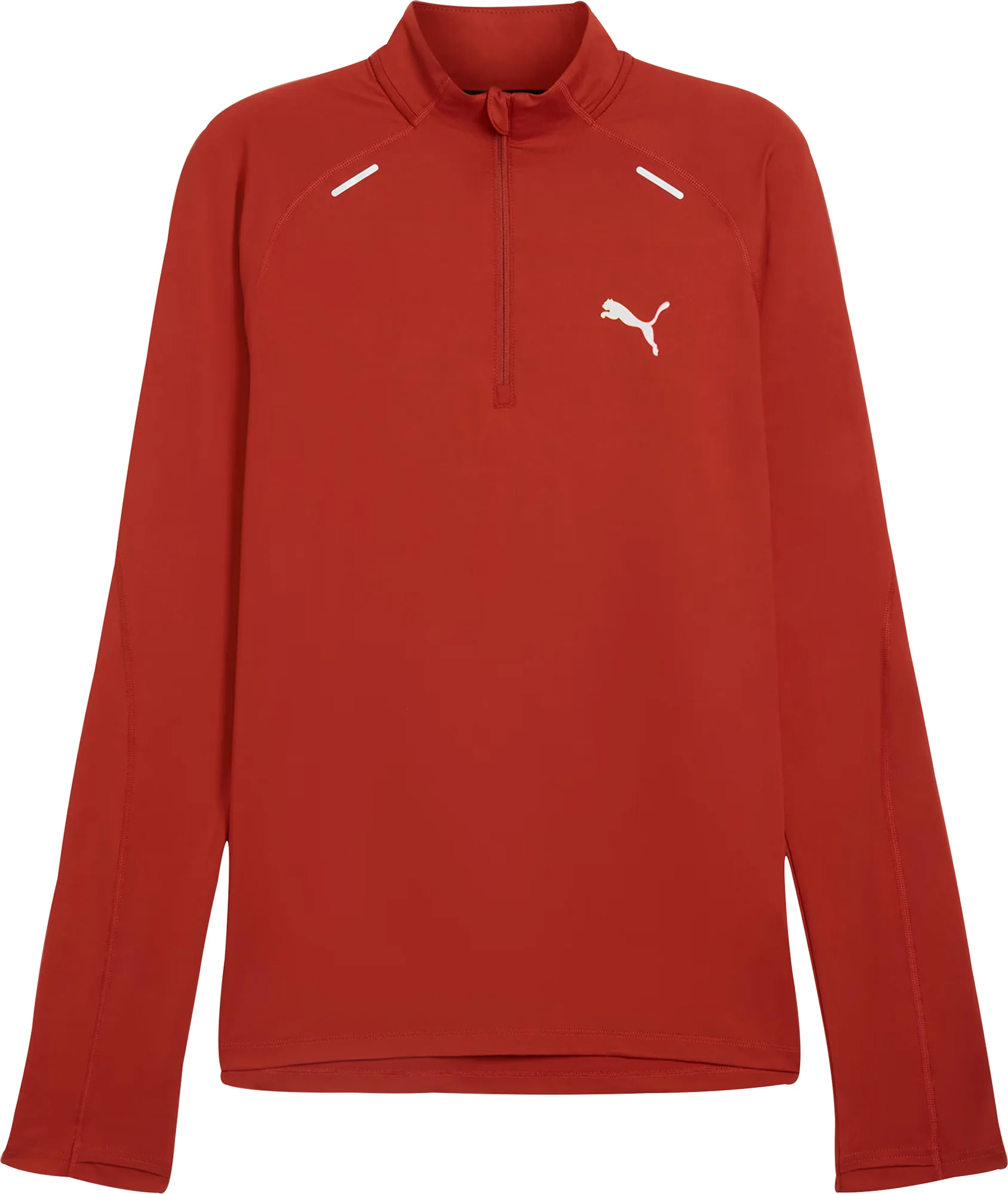 Puma Run Cloudspun Half Zip Long Sleeve Mens Running Top - Red - Image 4