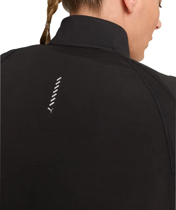 Puma Run Cloudspun Half Zip Long Sleeve Womens Running Top - Black - Image 4