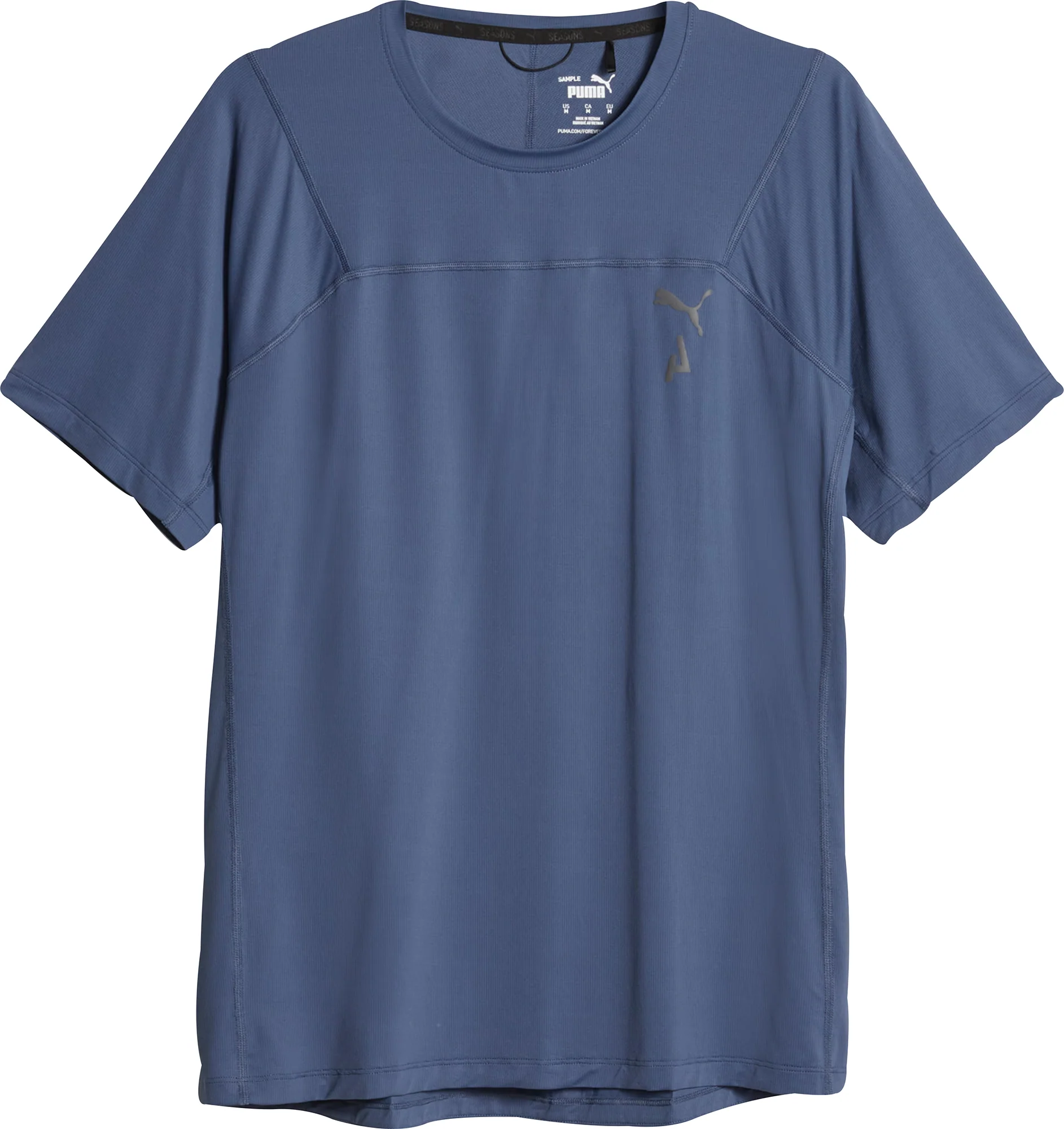 Puma Seasons coolCELL Short Sleeve Mens Running Top - Blue - Image 5