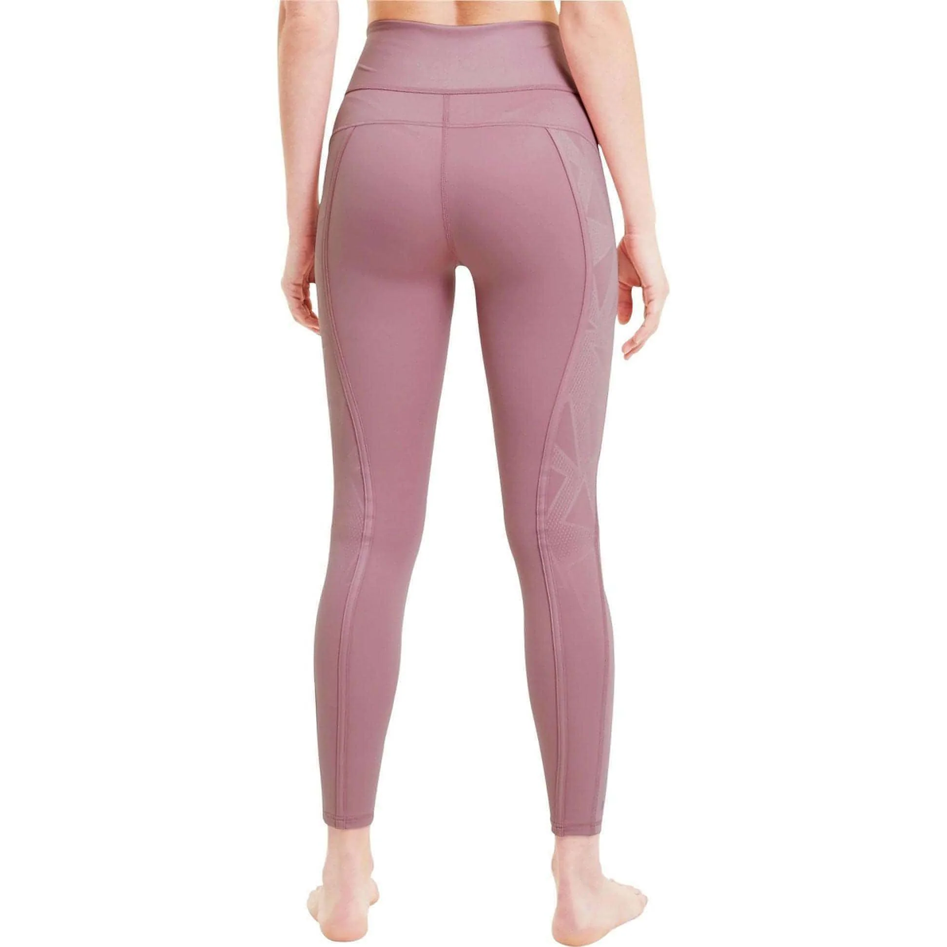 Puma Studio Porcelain Womens Long Running Tights - Pink - Image 2