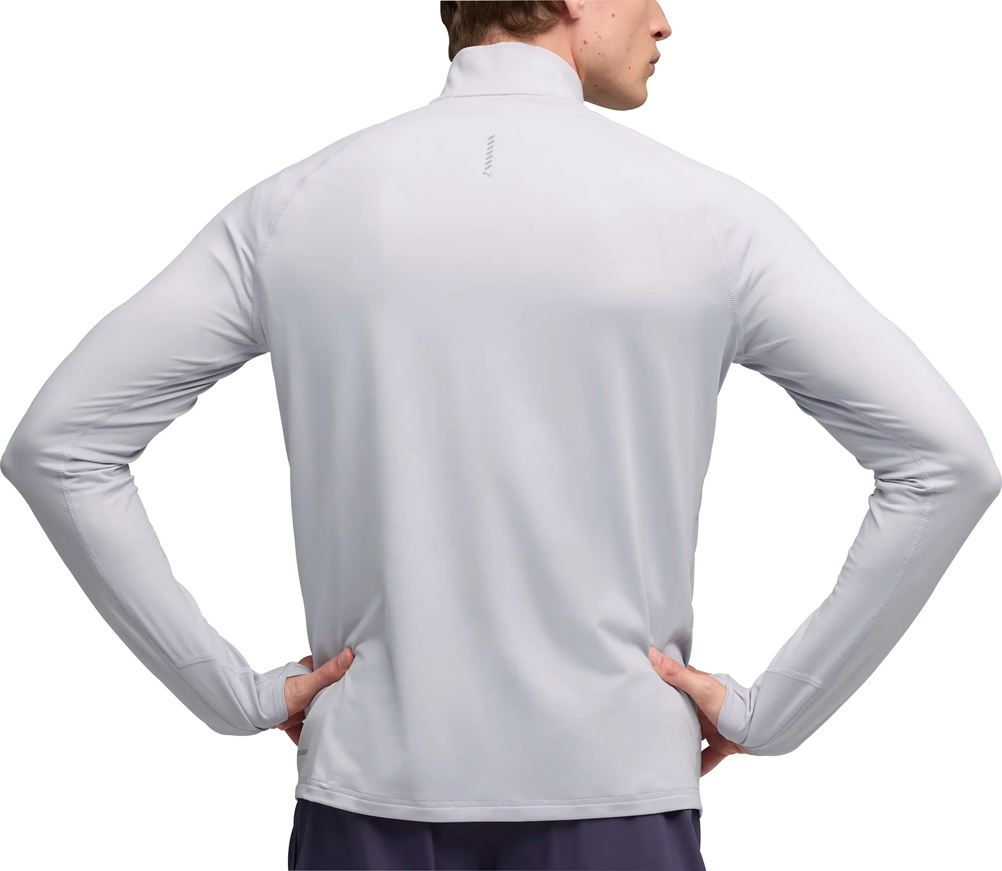 Puma Velocity Cloudspun Half Zip Long Sleeve Mens Running Top - Grey - Image 2