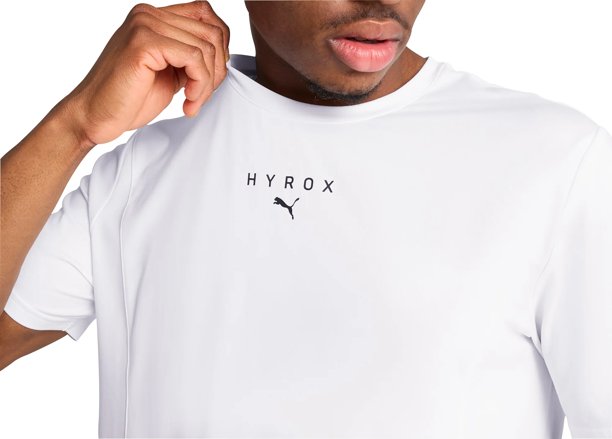 Puma X HYROX Cloudspun Short Sleeve Mens Training Top - White - Image 3