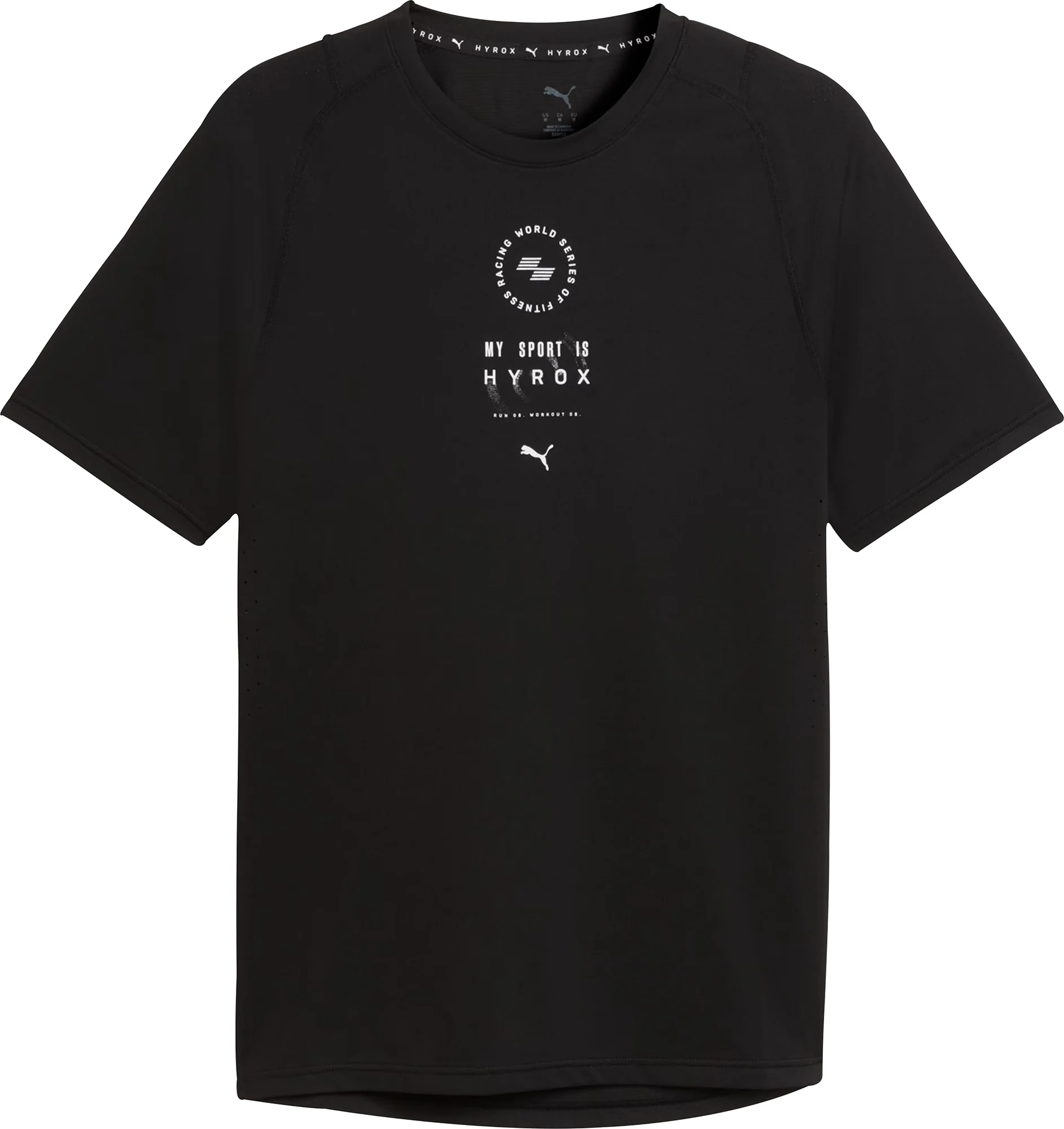Puma X HYROX Dryelite Short Sleeve Mens Training Top - Black - Image 3