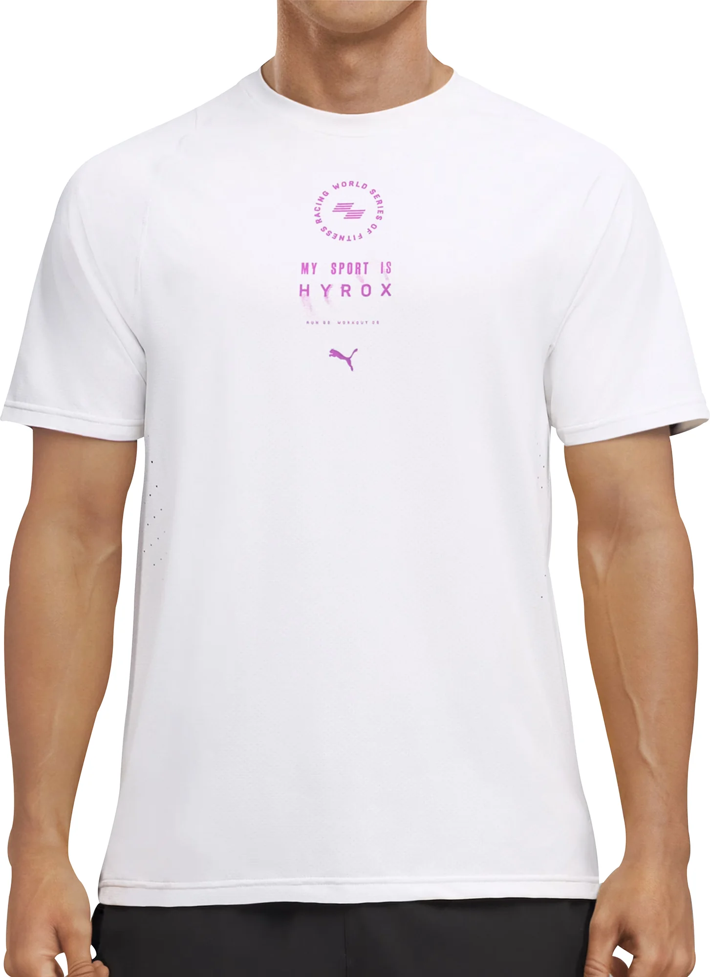 Puma X HYROX Dryelite Short Sleeve Mens Training Top - White