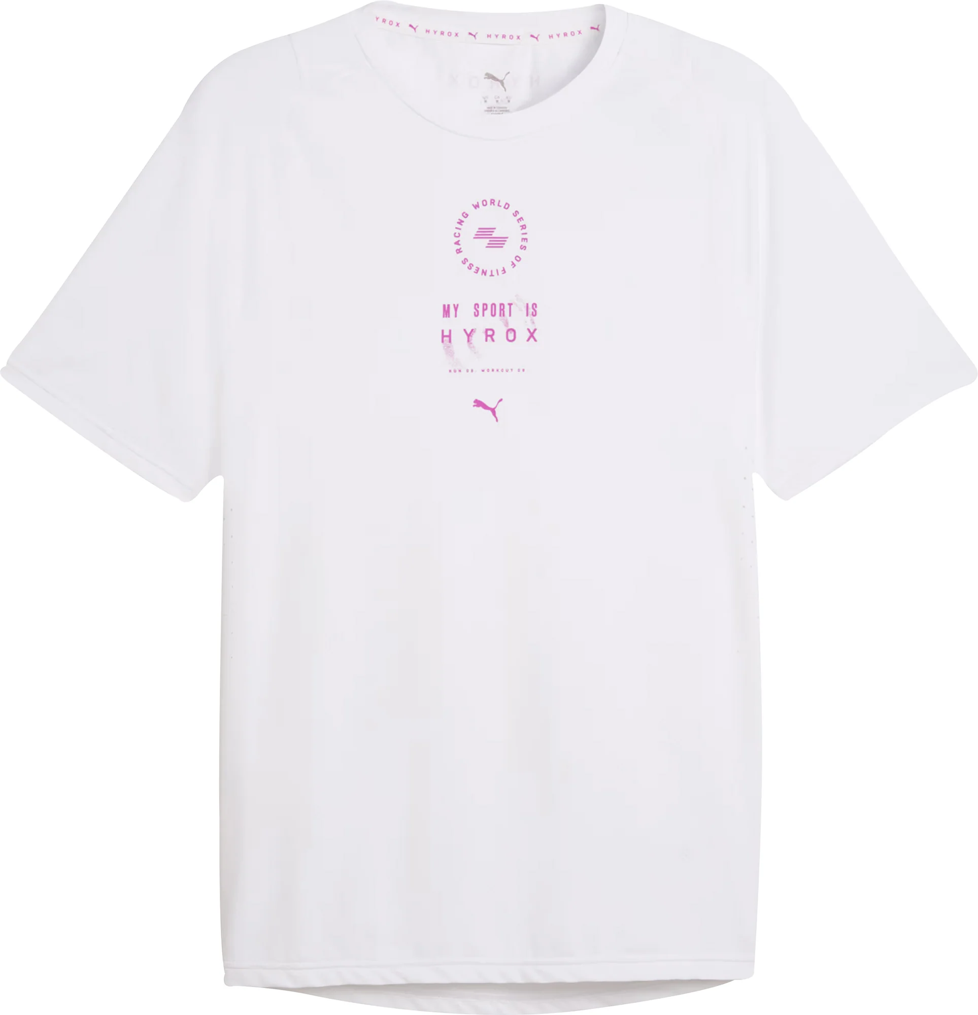 Puma X HYROX Dryelite Short Sleeve Mens Training Top - White - Image 3