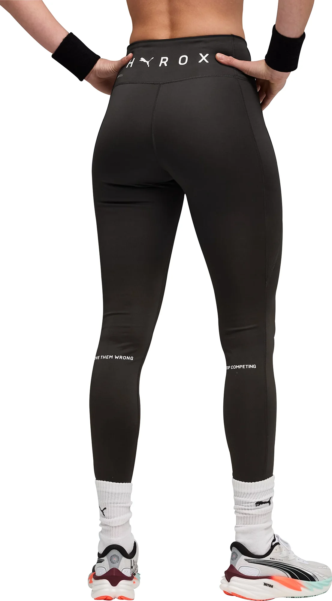Puma X HYROX Essential Womens Long Training Tights - Black - Image 2