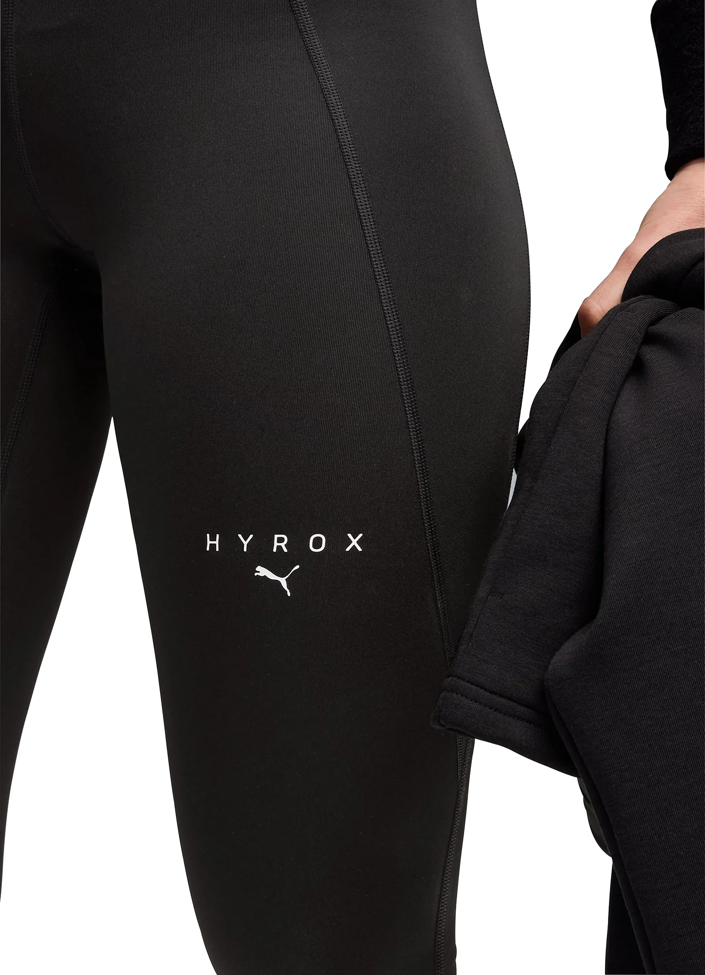 Puma X HYROX Essential Womens Long Training Tights - Black - Image 4