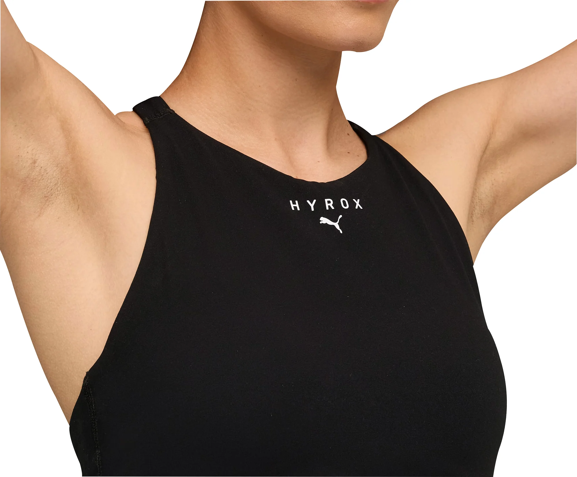 Puma X HYROX Shape Luxe High Neck Womens Sports Bra - Black - Image 3