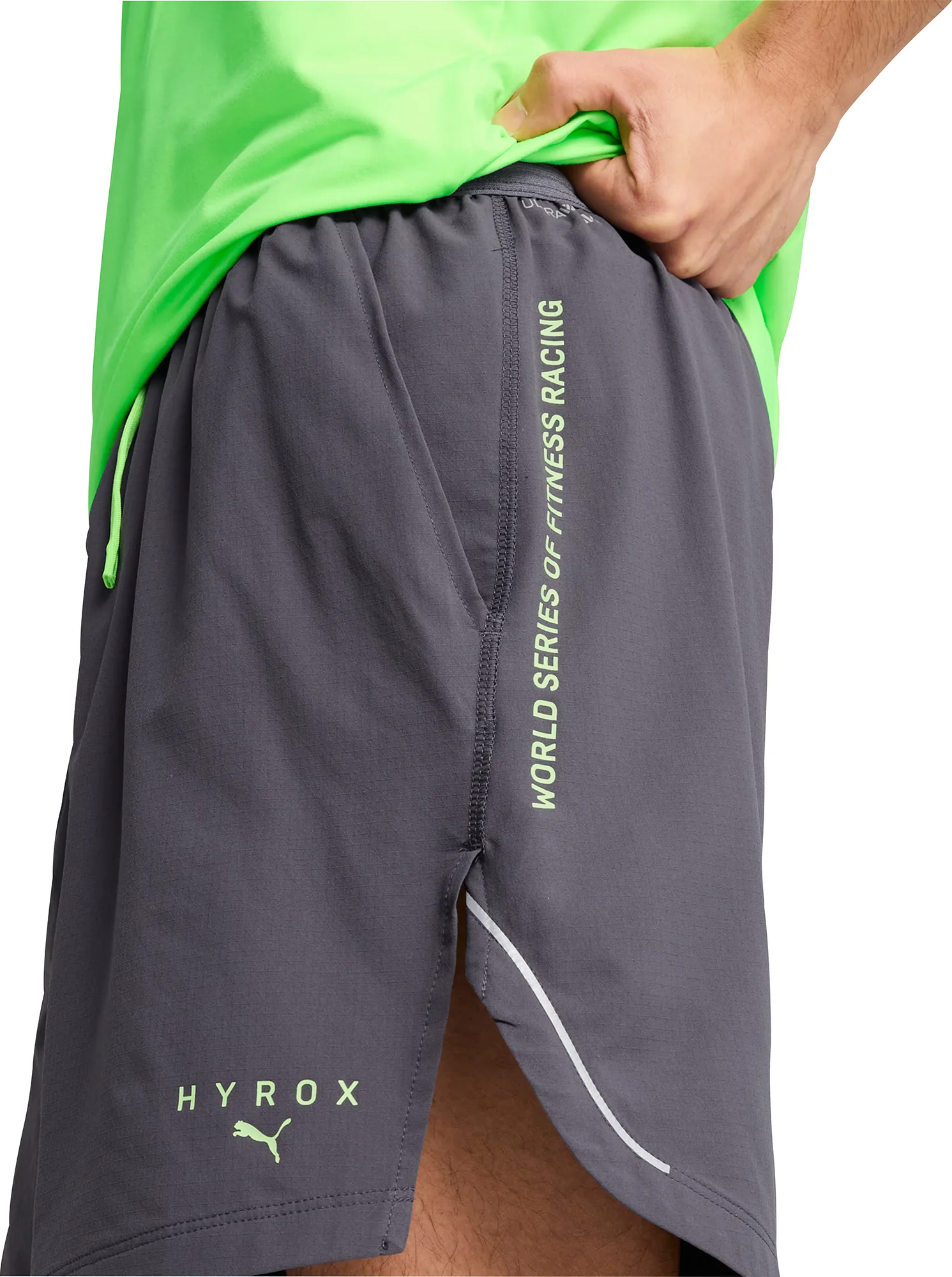 Puma X HYROX Ultraweave 6 Inch Mens Training Shorts - Grey - Image 3