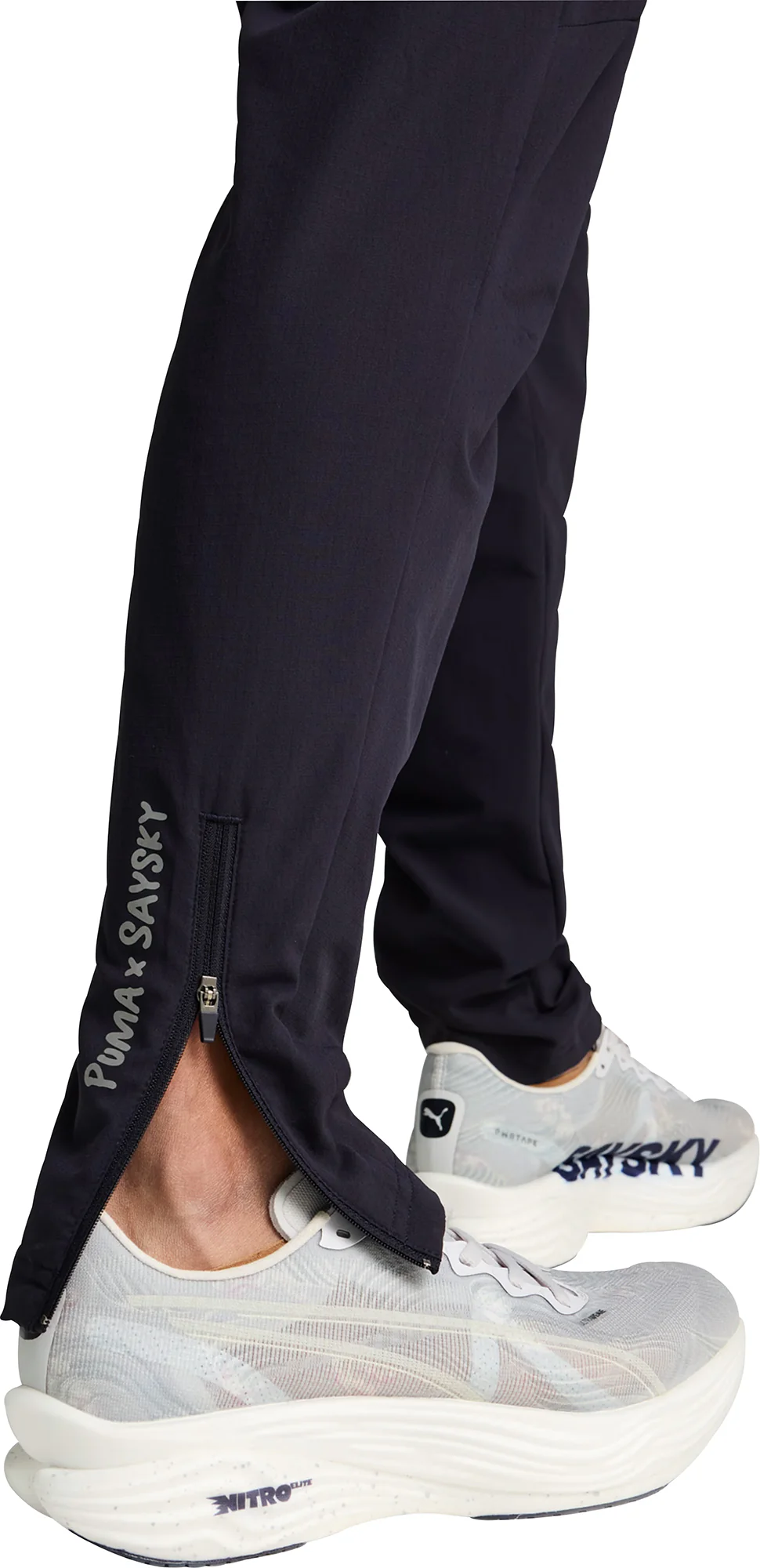 Puma X SAYSKY Mens Running Pants - Blue - Image 3