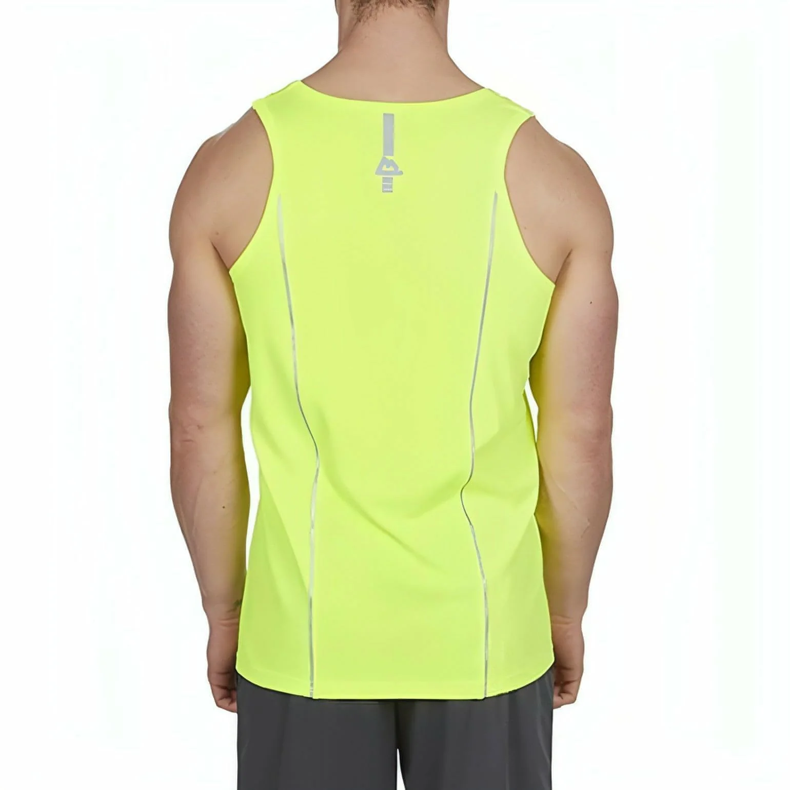 Red Tag Activewear Mens Running Vest - Yellow - Image 2