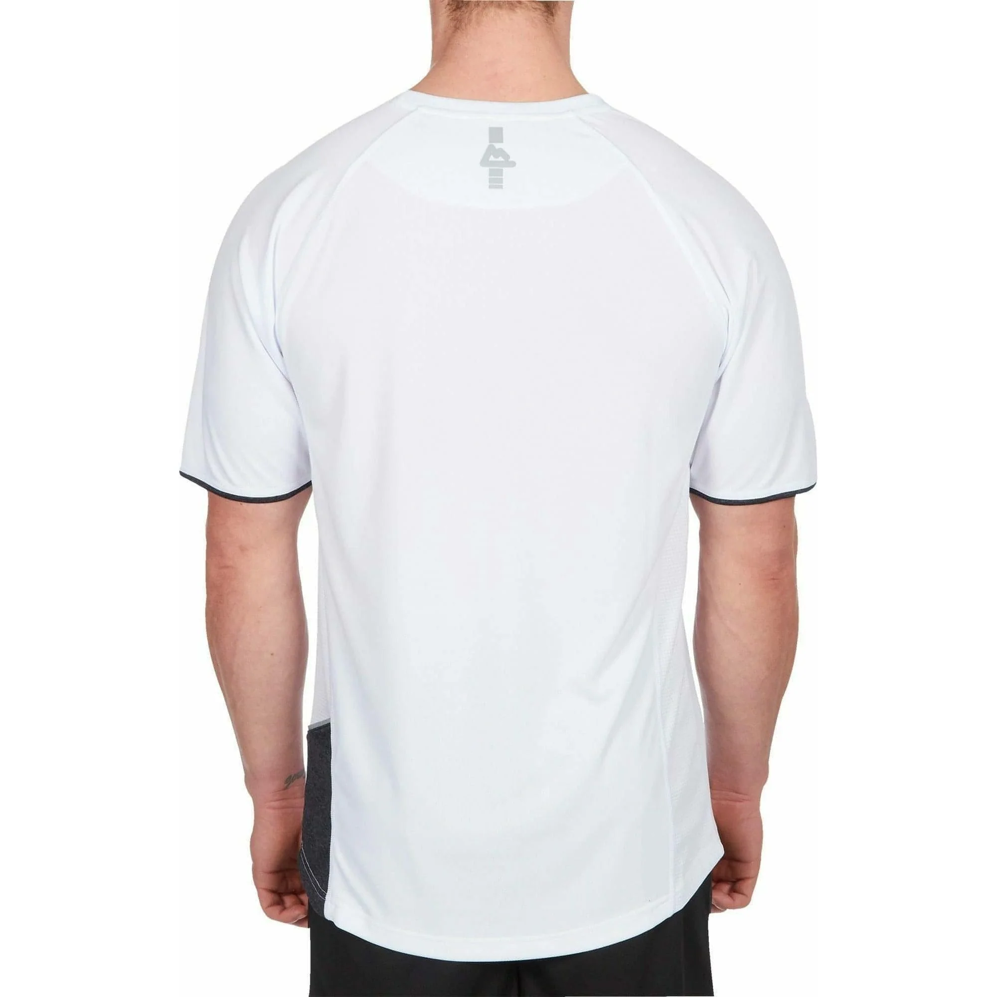 Red Tag Activewear Short Sleeve Mens Running Top - White - Image 2