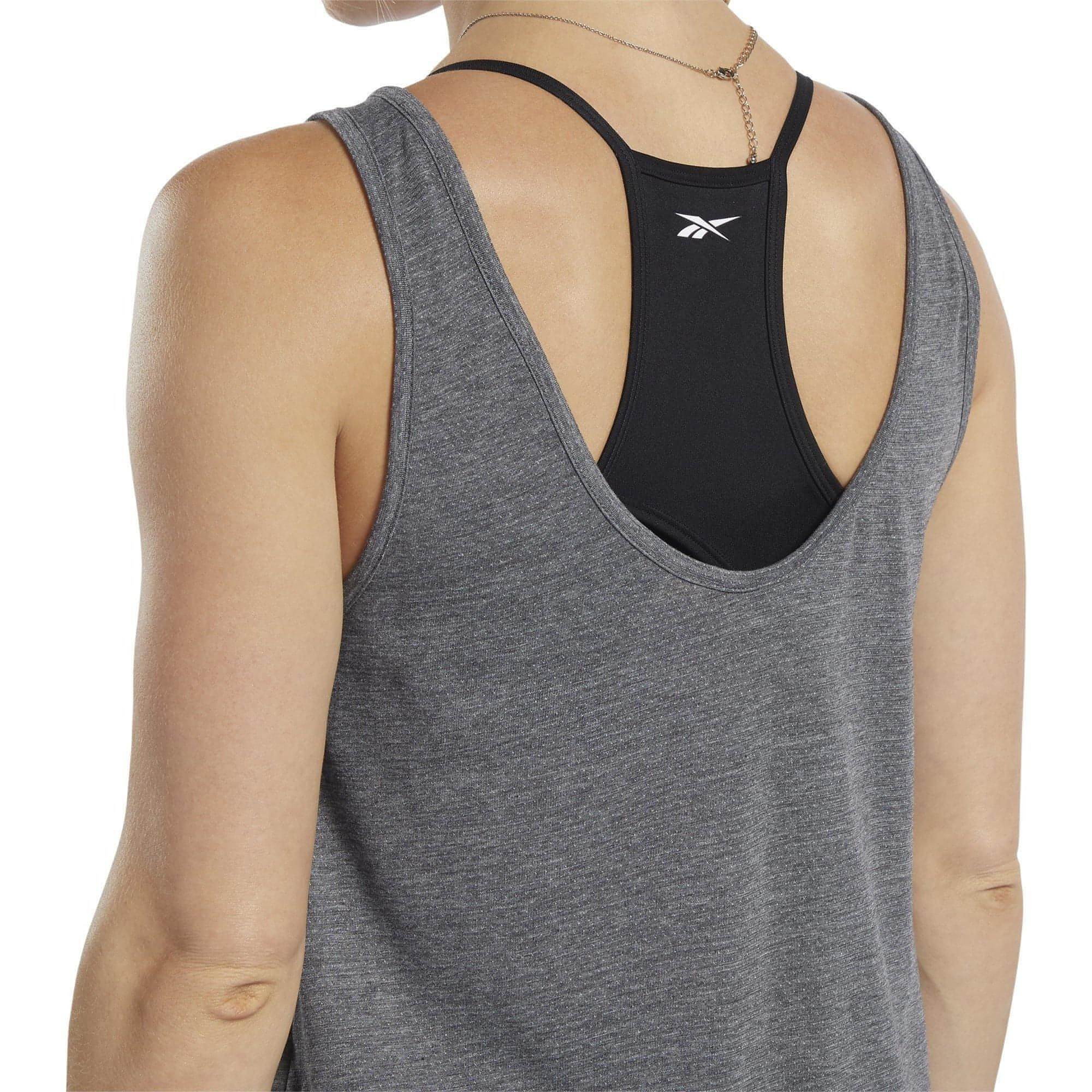 Reebok ActivChill + Cotton Womens Training Vest Tank Top - Grey - Image 3