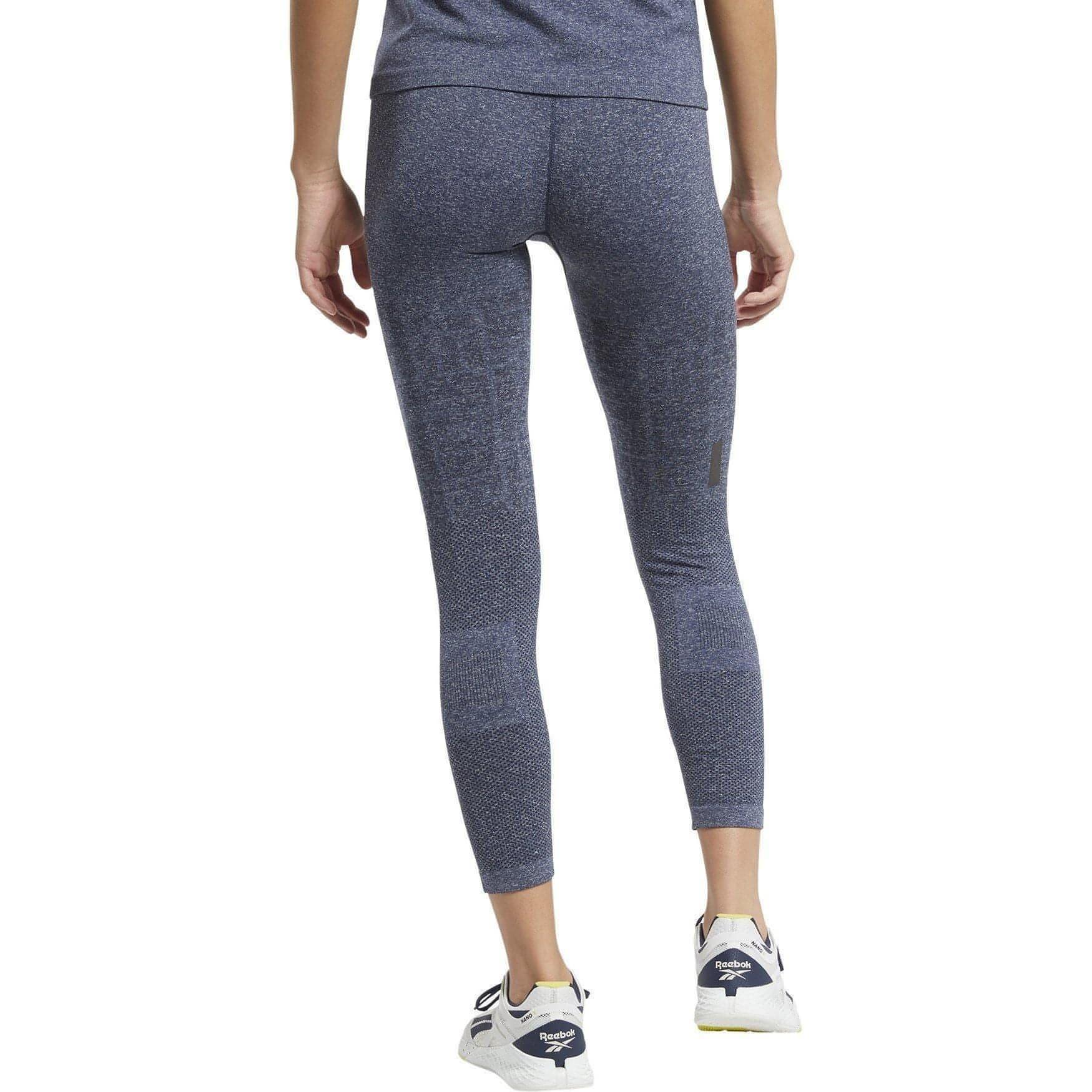Reebok United By Fitness MYOKNIT Seamless Womens 7/8 Training Tights - Navy - Image 2