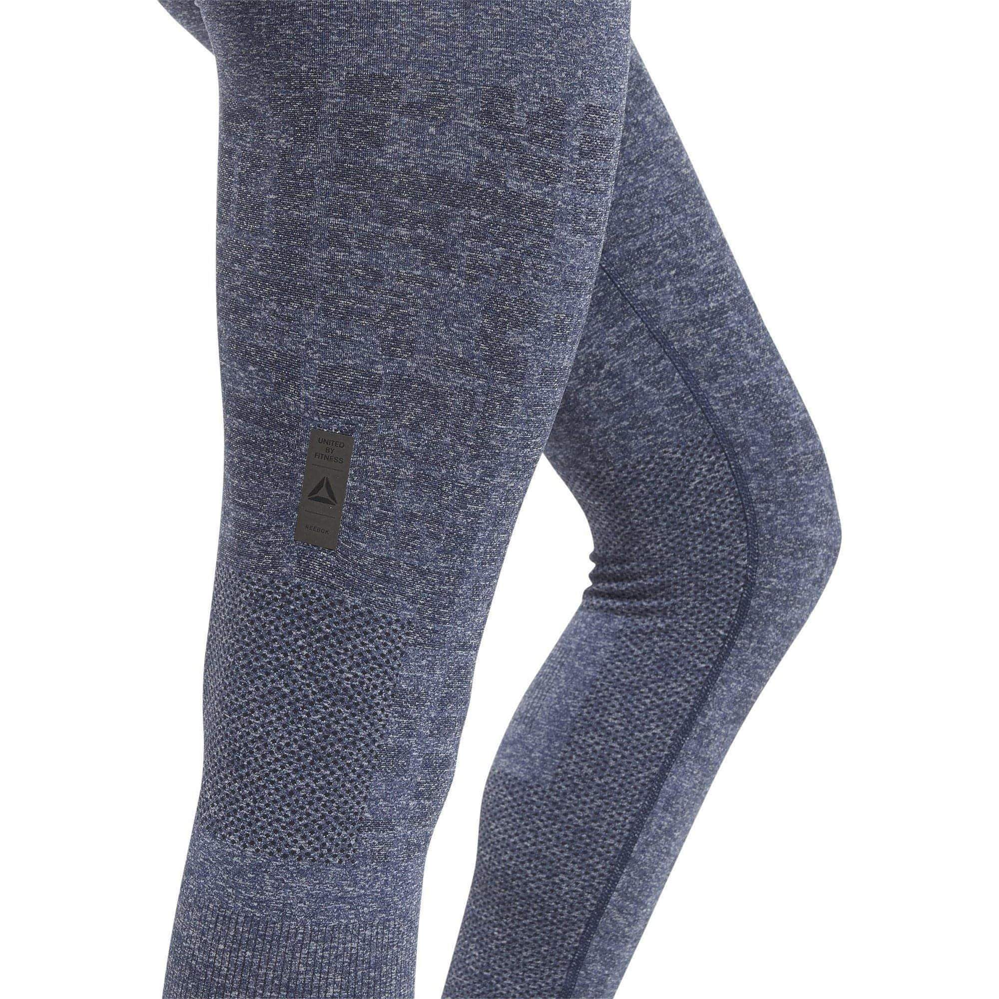 Reebok United By Fitness MYOKNIT Seamless Womens 7/8 Training Tights - Navy - Image 3