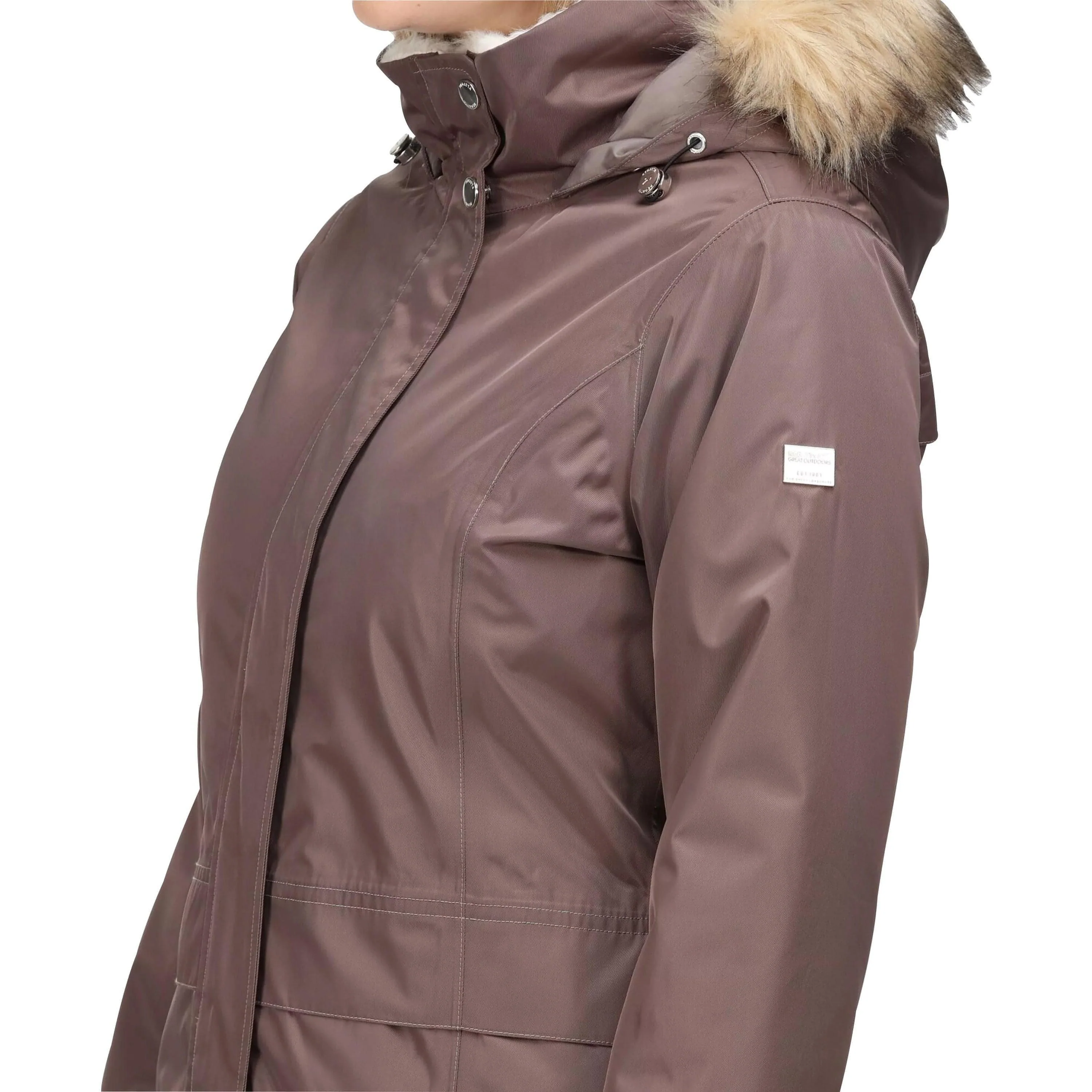 Regatta Lexis Waterproof Insulated Womens Parka Jacket - Brown - Image 3
