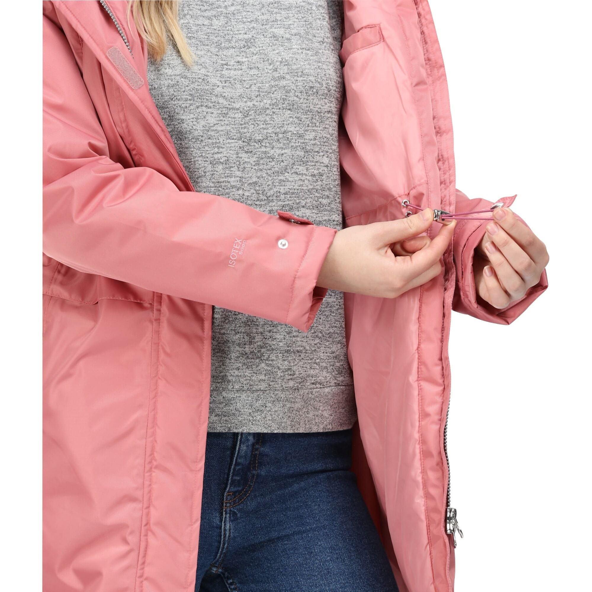 Regatta Lexis Waterproof Insulated Womens Parka Jacket - Pink - Image 3