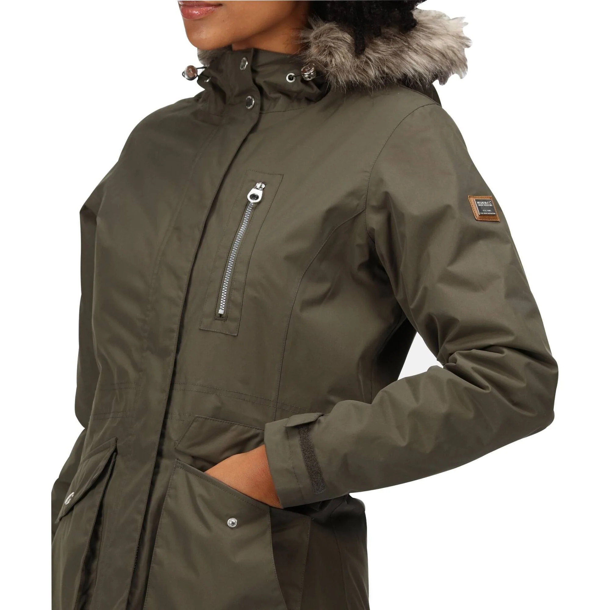 Regatta Serleena Insulated Womens Waterproof Jacket - Green - Image 4