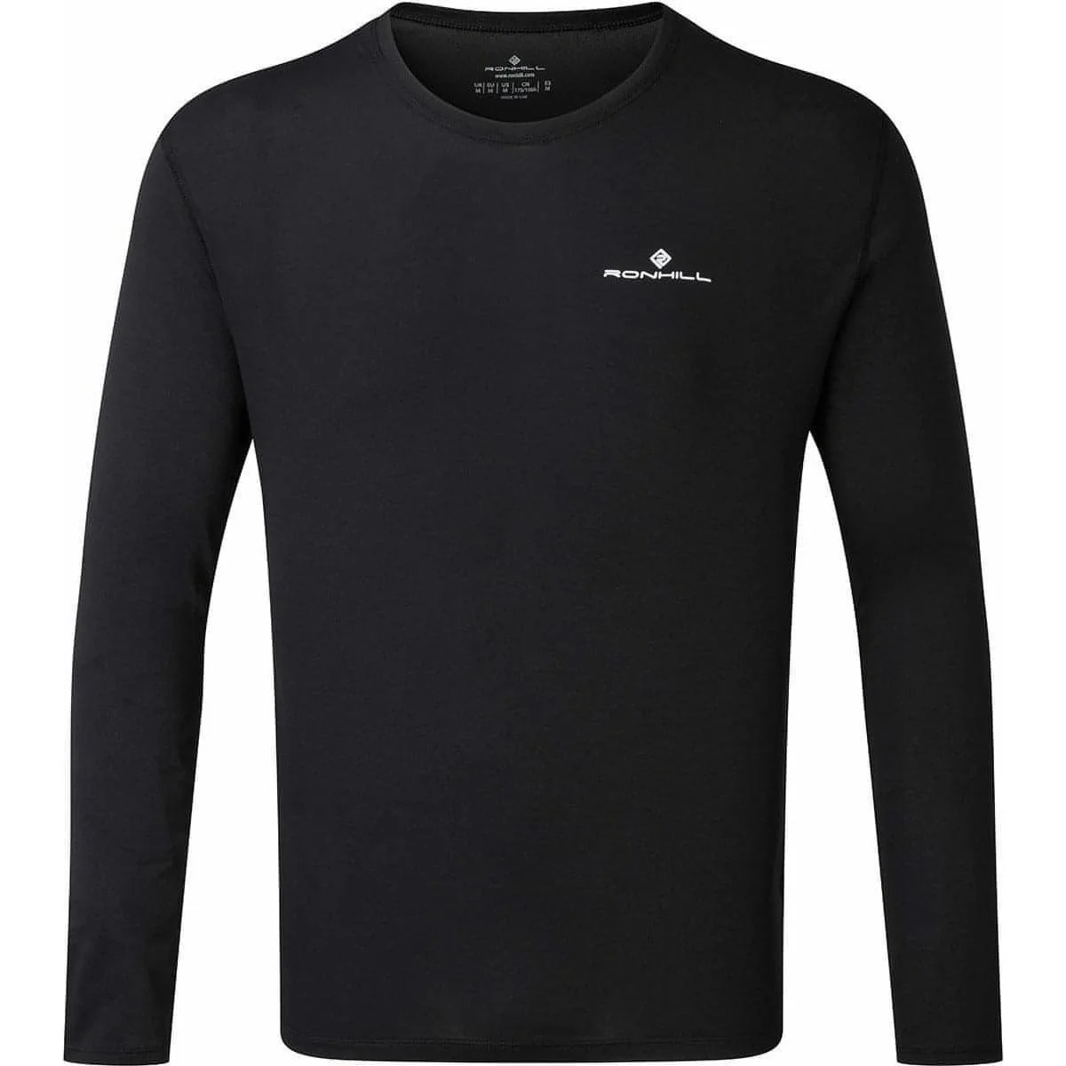 Ronhill Core Long Sleeve Mens Running Top - Black - Image 4