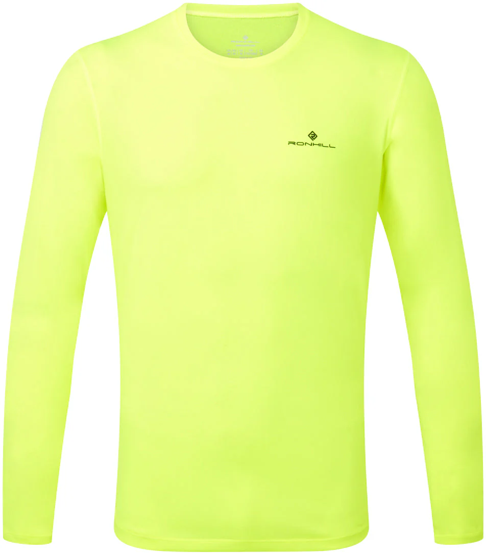 Ronhill Core Long Sleeve Mens Running Top - Yellow - Image 3