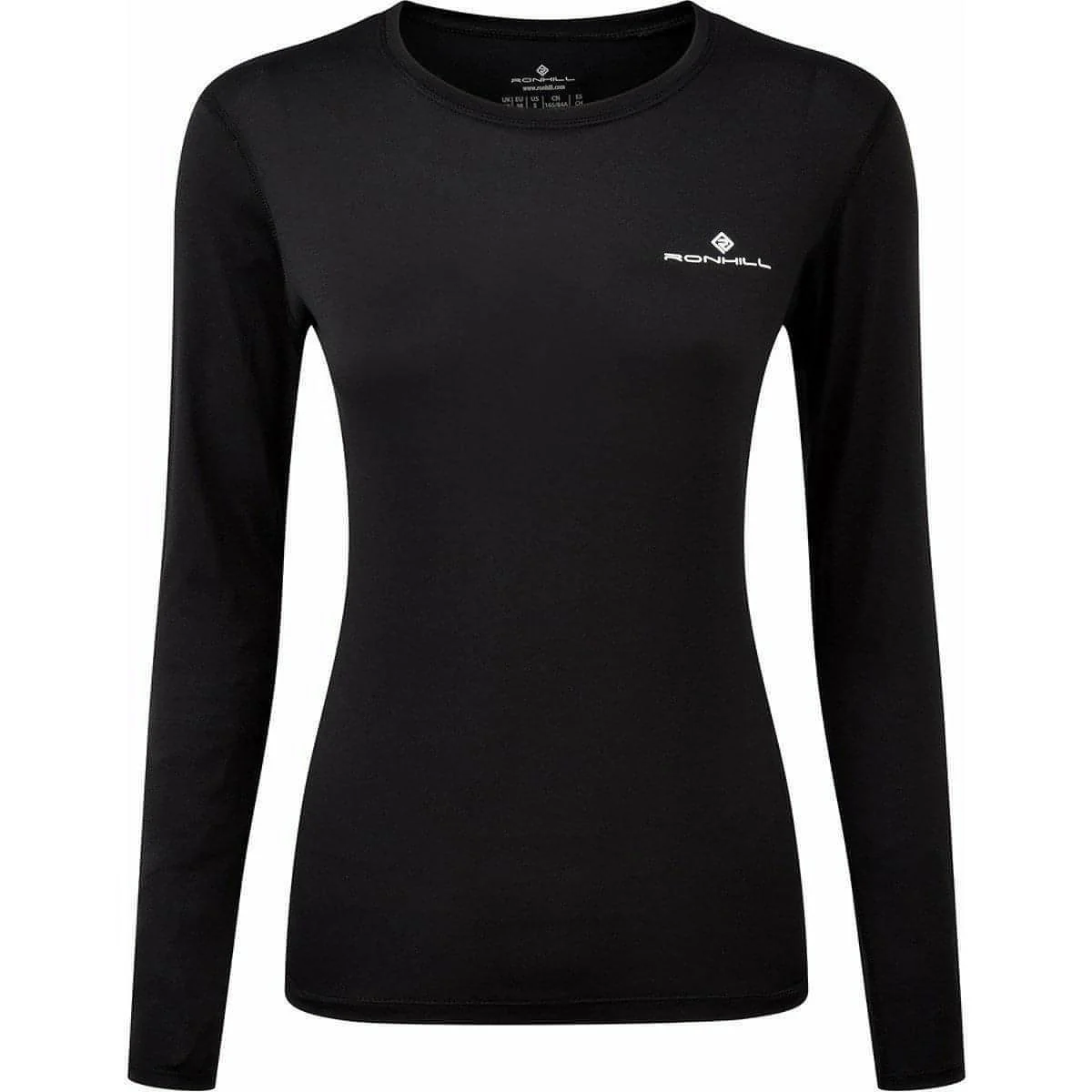 Ronhill Core Long Sleeve Womens Running Top - Black - Image 3