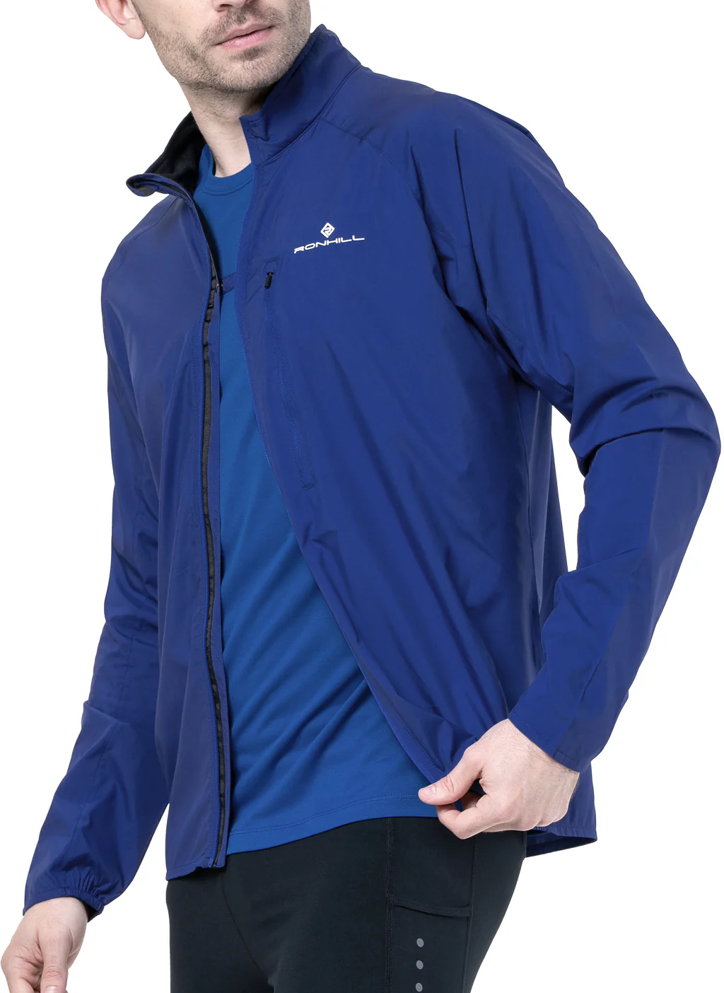 Ronhill Core Mens Running Jacket - Blue - Image 4