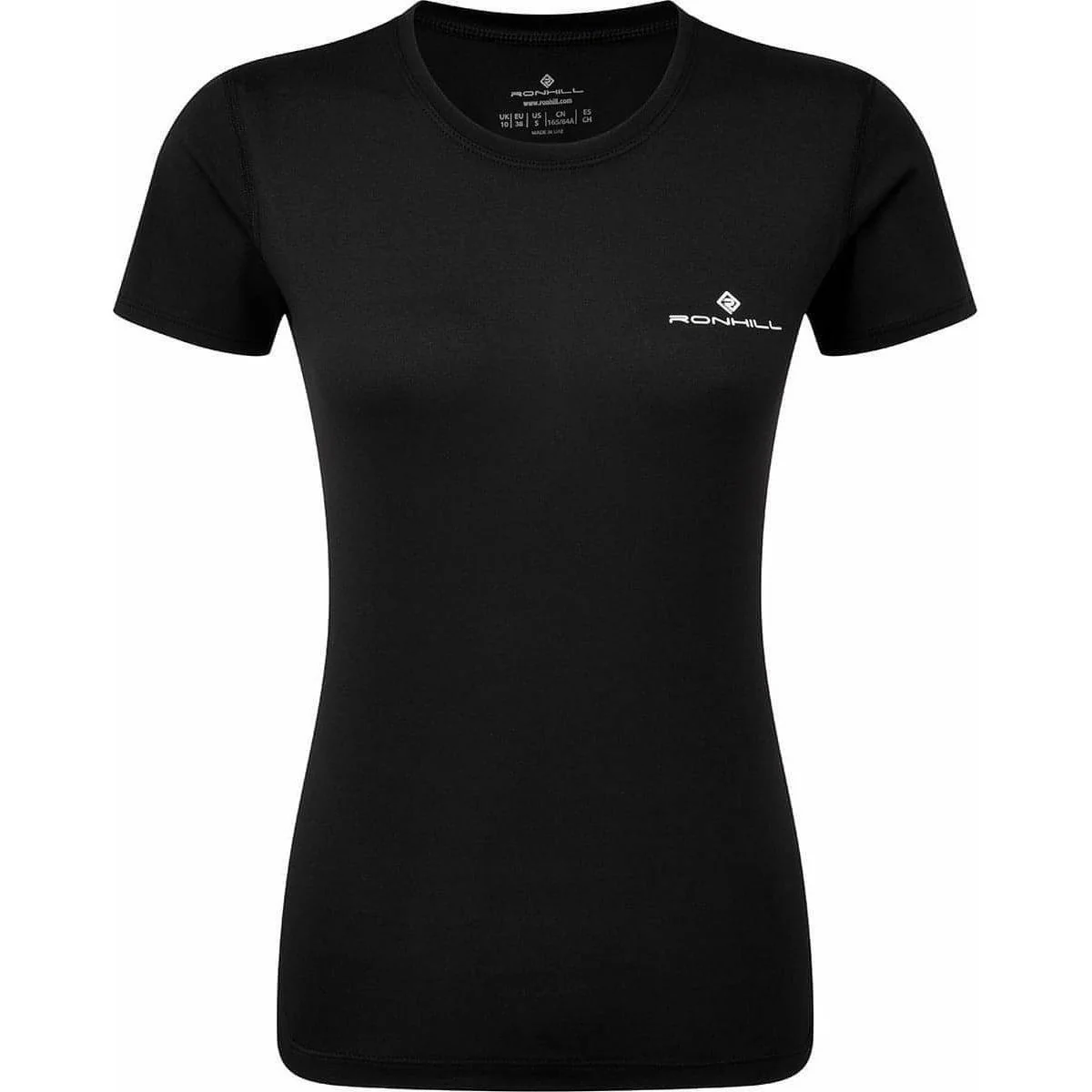 Ronhill Core Short Sleeve Womens Running Top - Black - Image 3