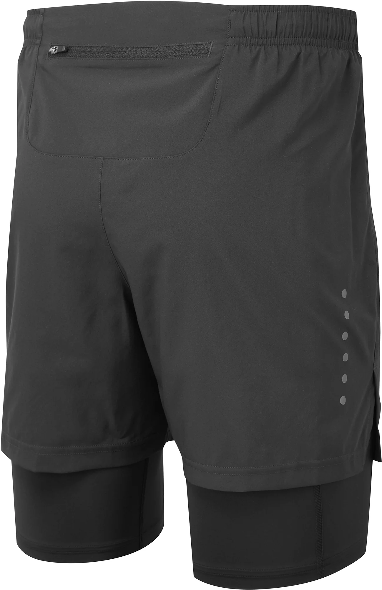 Ronhill Core Twin 2 In 1 Mens Running Shorts - Black - Image 2