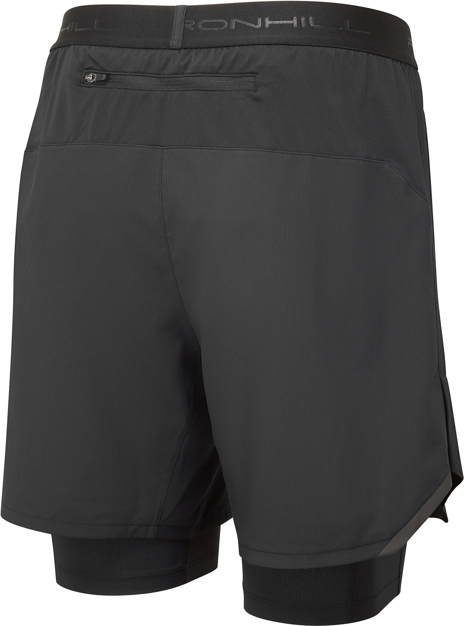 Ronhill Tech 7 Inch Twin 2 In 1 Mens Running Shorts - Black - Image 5