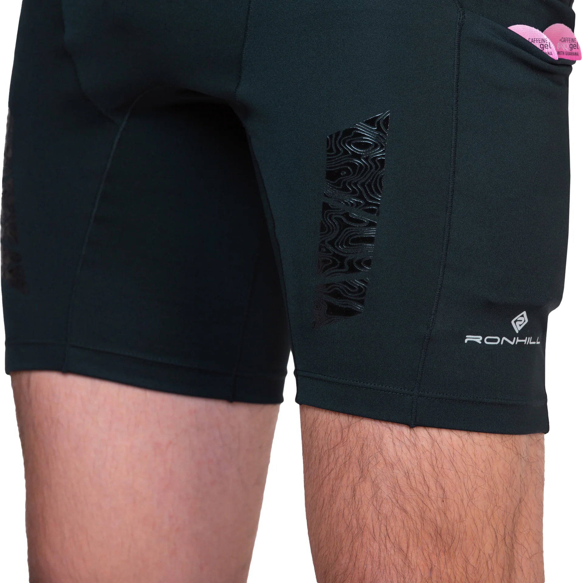 Ronhill Tech All Terrain 8 Inch Stretch Mens Short Running Tights - Black - Image 6