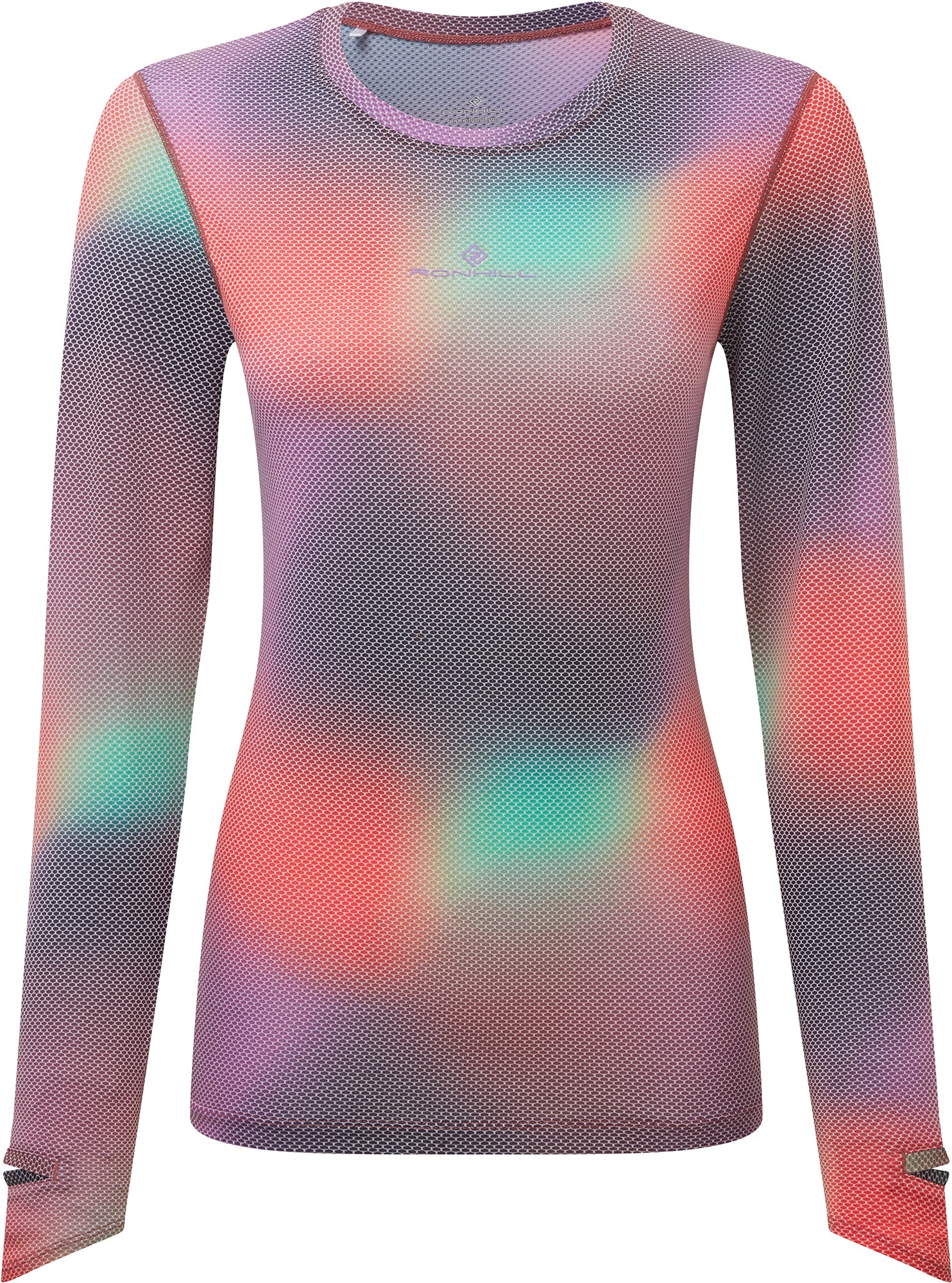 Ronhill Tech Golden Hour Long Sleeve Womens Running Top - Pink