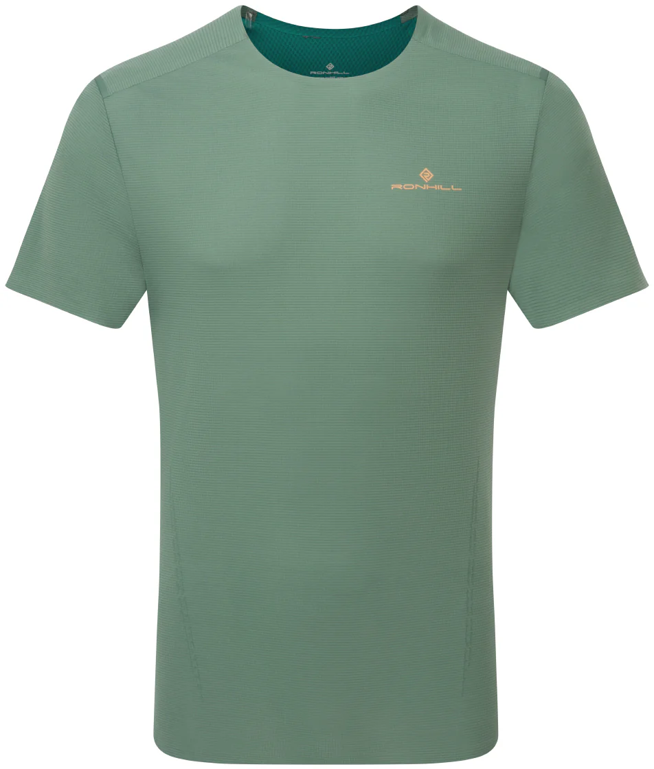 Ronhill Tech Race Short Sleeve Mens Running Top - Green - Image 5