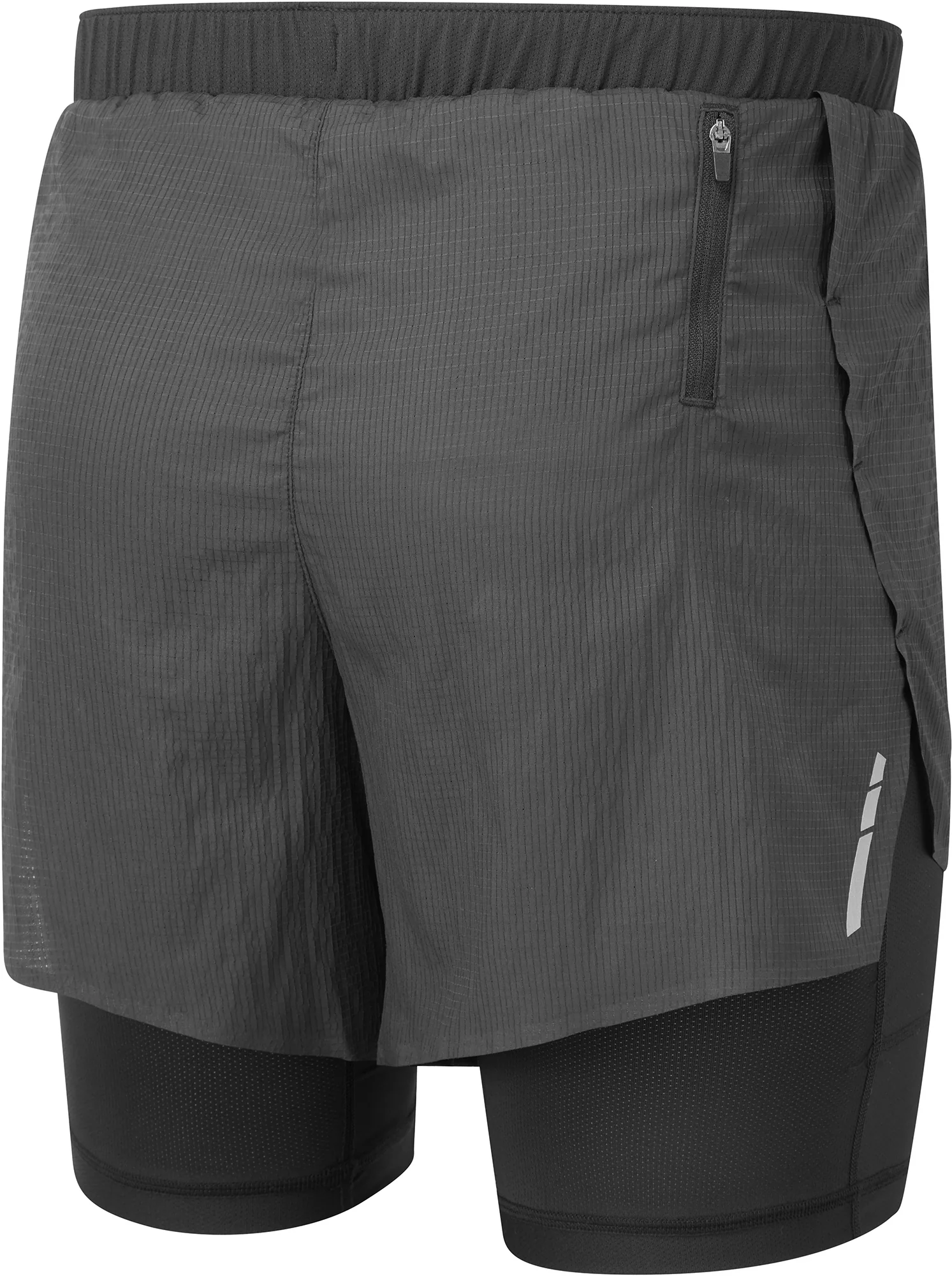 Ronhill Tech Race Twin 2 In 1 Mens Running Shorts - Black - Image 4