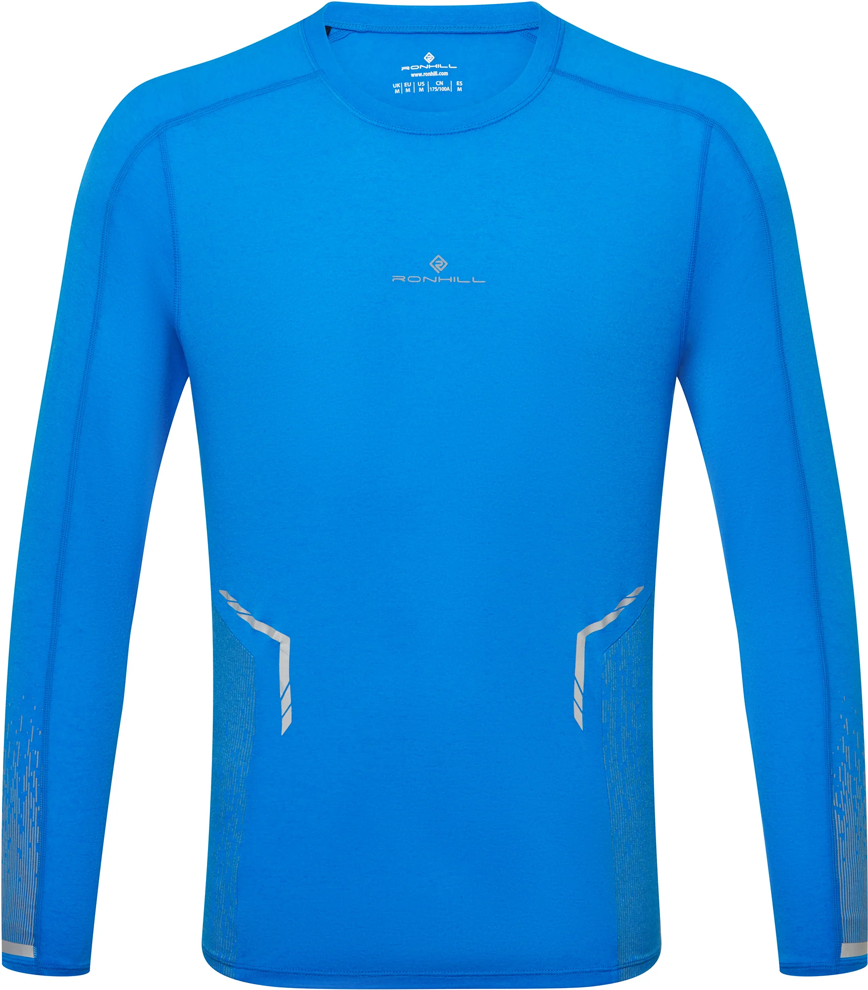 Ronhill Tech Reflect Long Sleeve Mens Running Top - Blue - Image 3