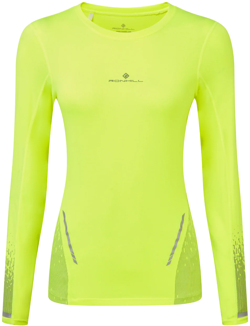 Ronhill Tech Reflect Long Sleeve Womens Running Top - Yellow - Image 6
