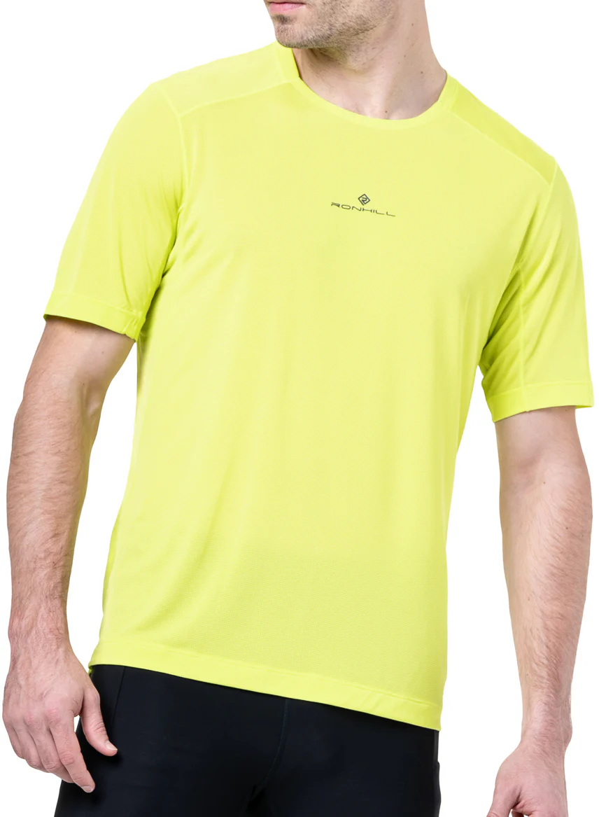Ronhill Tech Short Sleeve Mens Running Top - Yellow