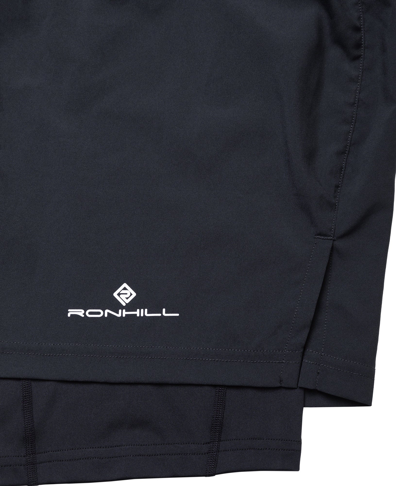 Ronhill Tech Twin 2 In 1 Mens Running Shorts - Black - Image 2